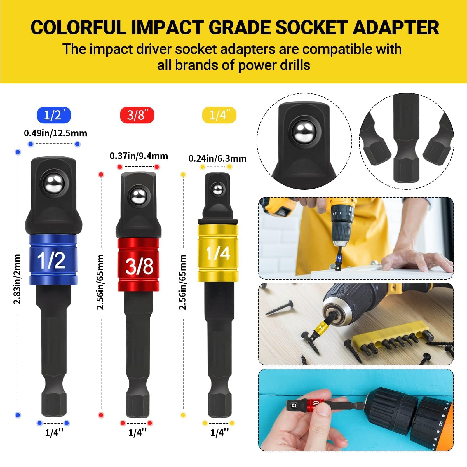 Vrbgify Flexible Drill Bit Extension Set with Right Angle Drill ...