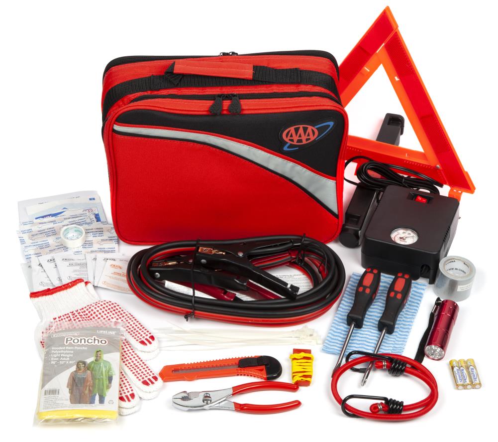 Vetoos Roadside Emergency Car Kit with Jumper Cables, Auto Vehicle Safety  Road Side Assistance Kit Essentials, Winter Car Kit for Women and Men, with