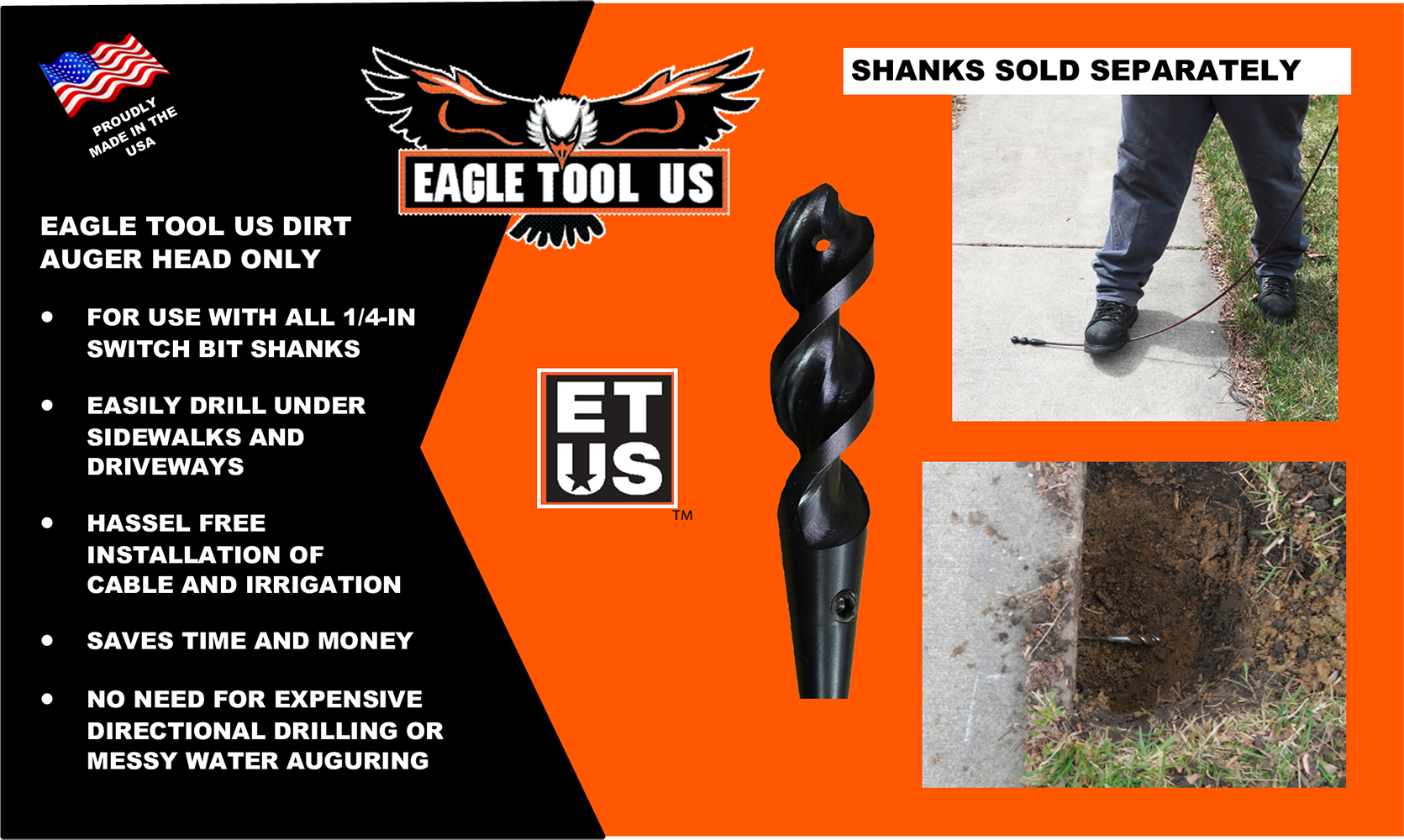 Eagle Tool US Dirt Auger Flex Bit 3/4-in Earth Auger Bit in the Auger Bits  department at