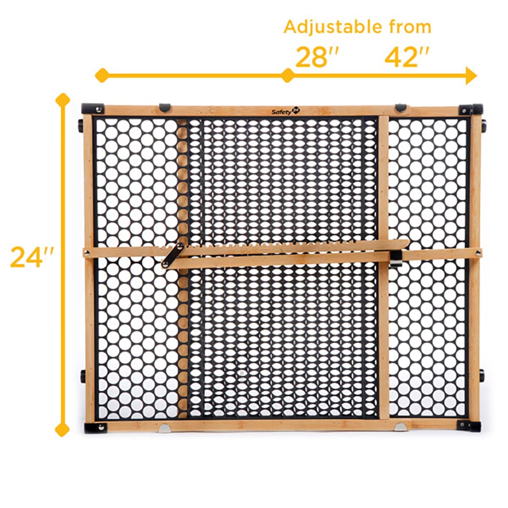 Safety 1st Bamboo and Black Retractable Child Safety Gate