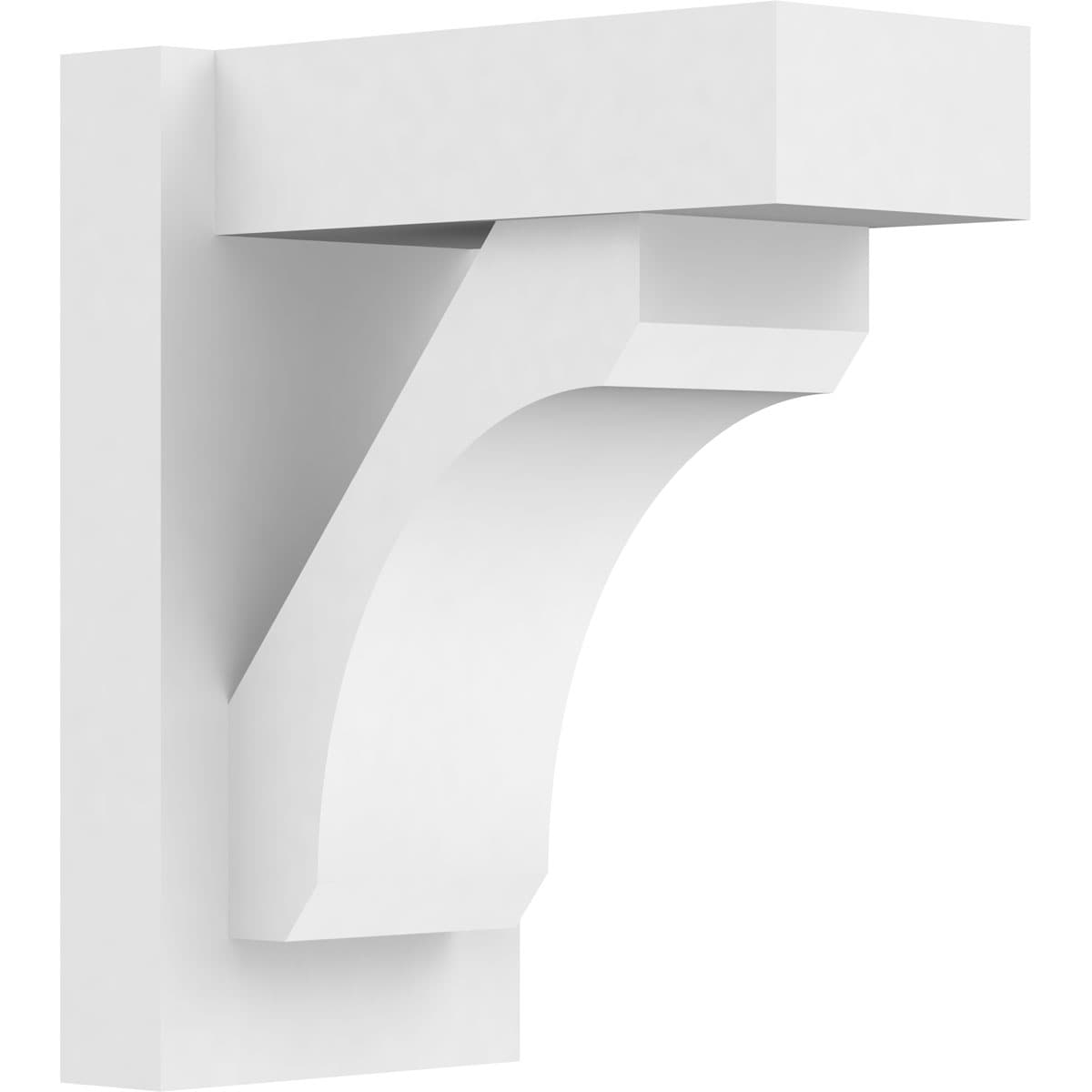 Ekena Millwork OUTP07X12X14LEC05 7-in W X 12-in D X 14-in H Legacy Architectural Grade PVC Outlooker with Block Ends