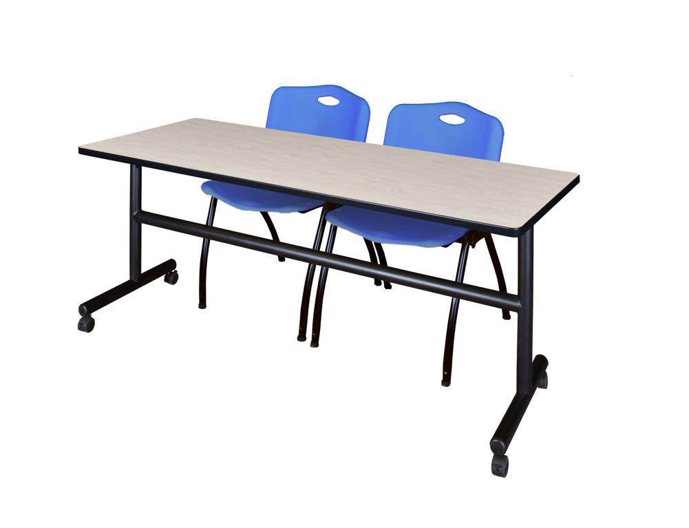Regency MKFT7230PL47BE Training Off-white 4-Person Training Table (72-in W x 29-in H)