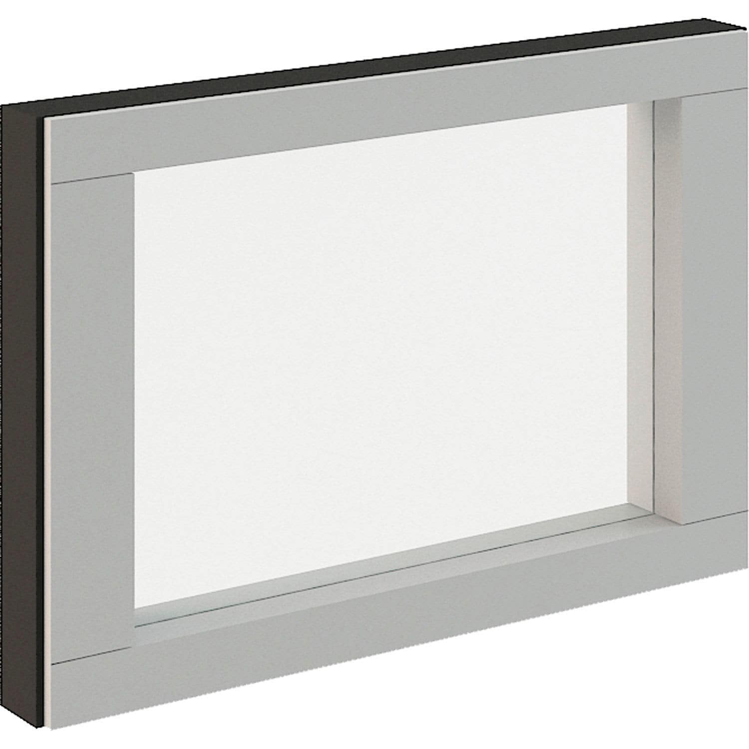 Global Industrial 695912SWBL Modular Partition Stacking Panel with Glass 24-inW x 16-inH