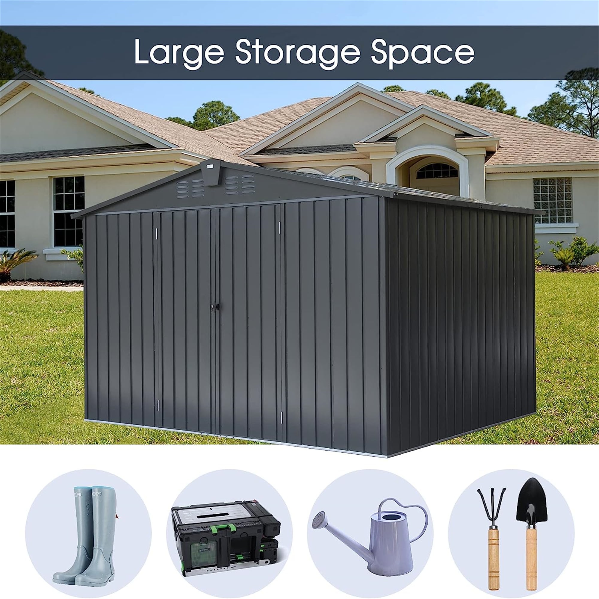 Kahomvis CREF-QP211-32 Metal-Storage-Buildings-Sheds - View #4