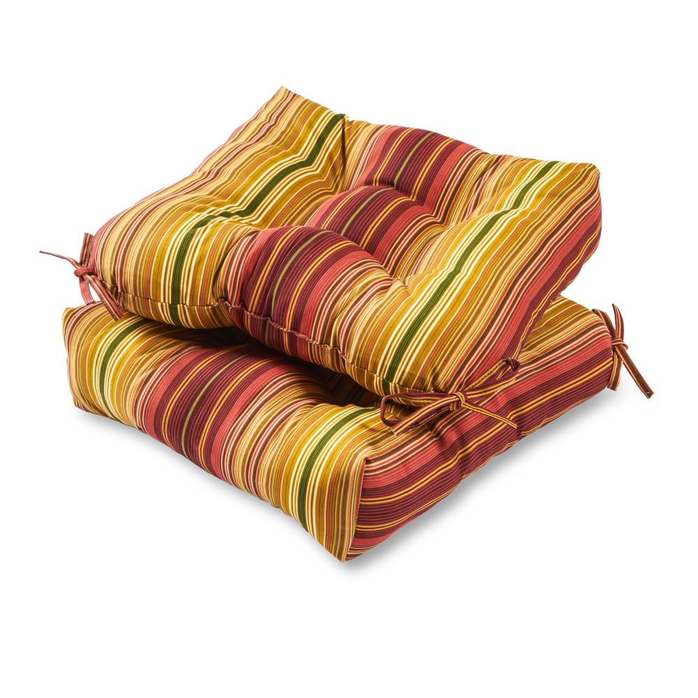 Greendale Home Fashions OC6800S2-KINNABARI 20-in x 20-in 2 -Piece Kinnabari Patio chair cushion