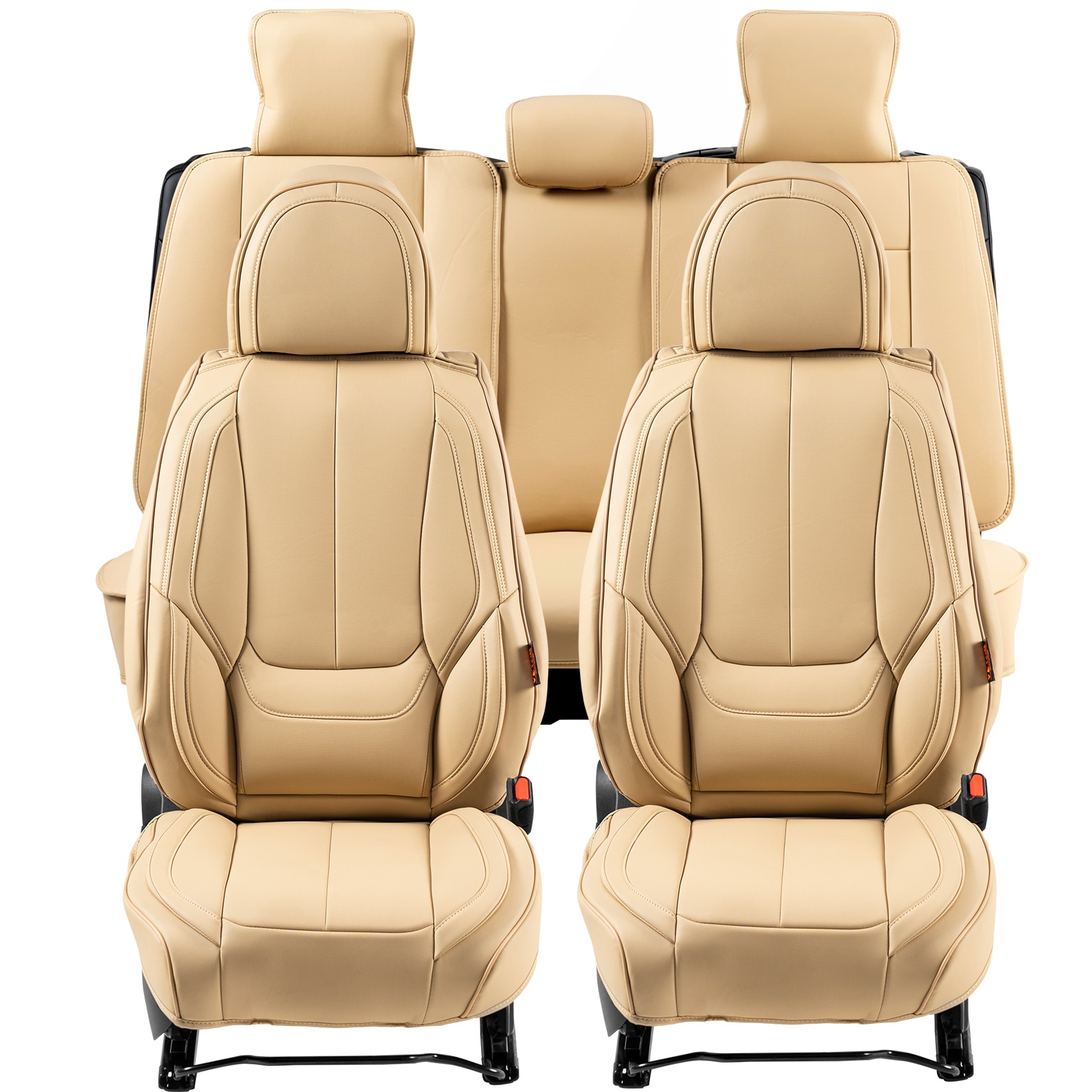 VEVOR ZTMSPGTDSTYX0IGGIV0 Seat Covers, Universal Car Seat Covers Full Set Seats, Front and Rear Seat, 13Pcs Faux Leather Seat Cover, Full Enclosed Design, Detachable Headrest and Airbag Compatible, For Most Car Suv Truck