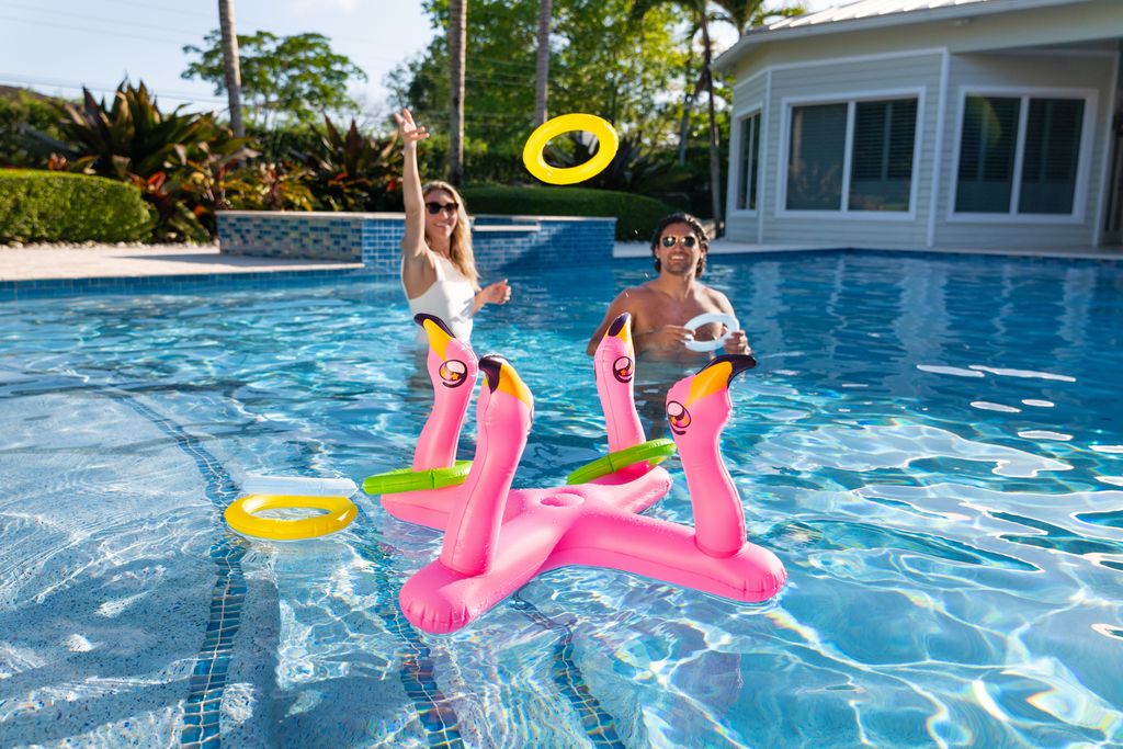 PoolCandy 28-in X 28-in Pink Spring Float In The Pool Toys & Floats ...