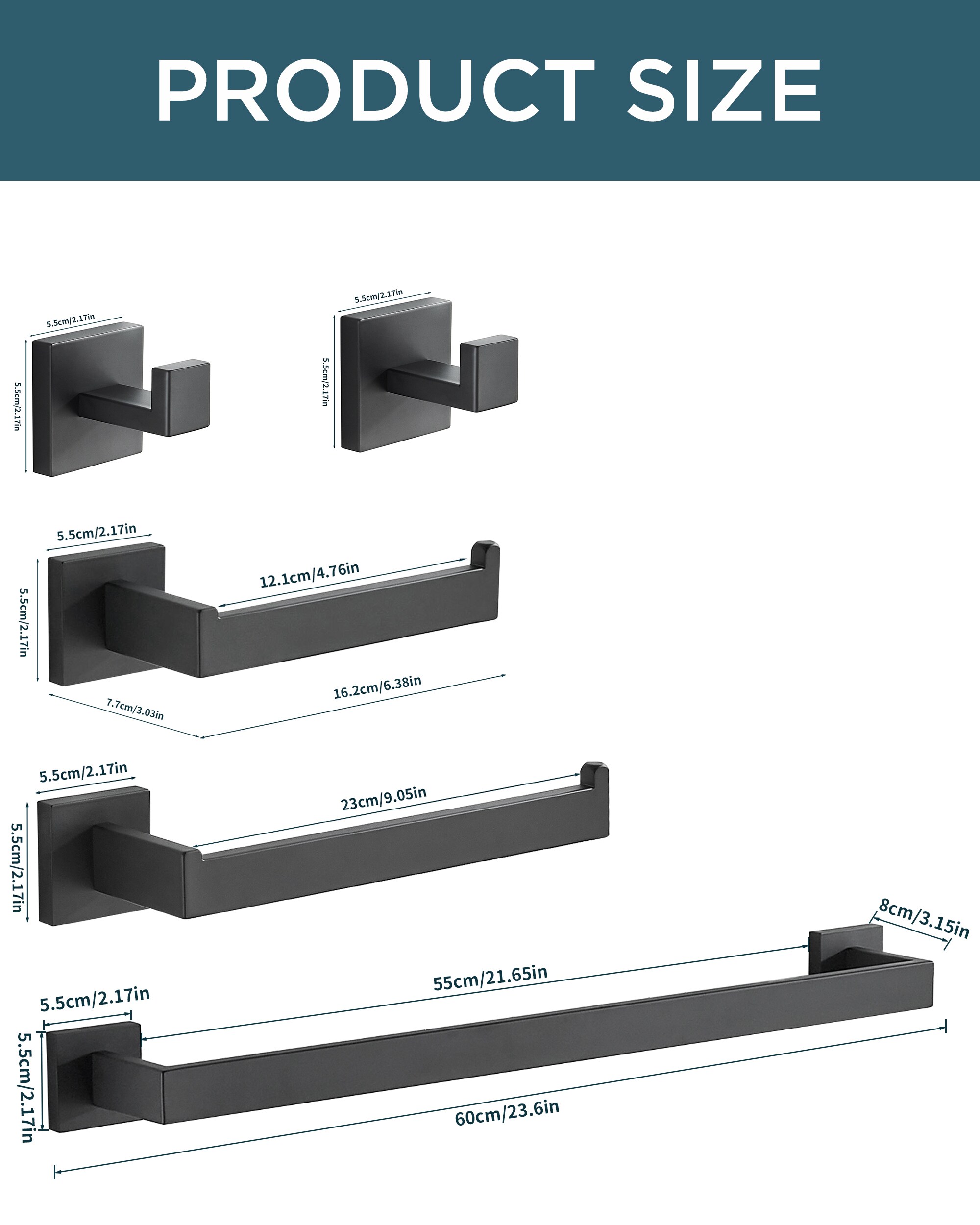 FORIOUS 19002B5A Decorative-Bath-Hardware-Kits - View #8