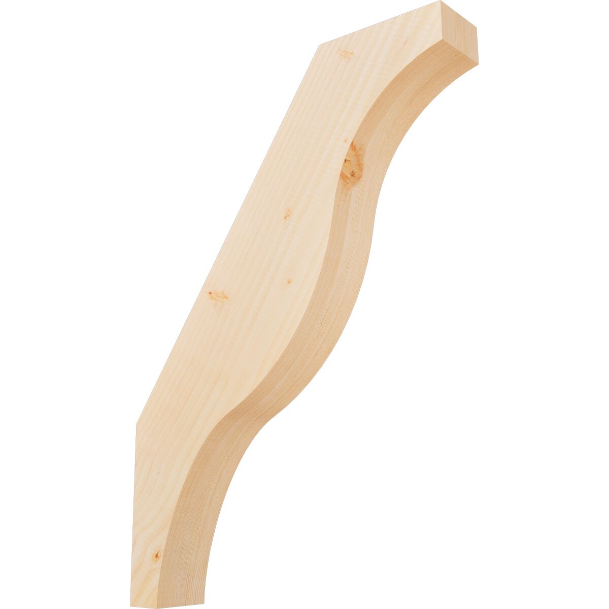 Ekena Millwork BRC04X20X28FST00SDF 3-1/2-in x 20-in x 28-in Douglas Fir Unfinished Wood Funston Smooth Knee Brace