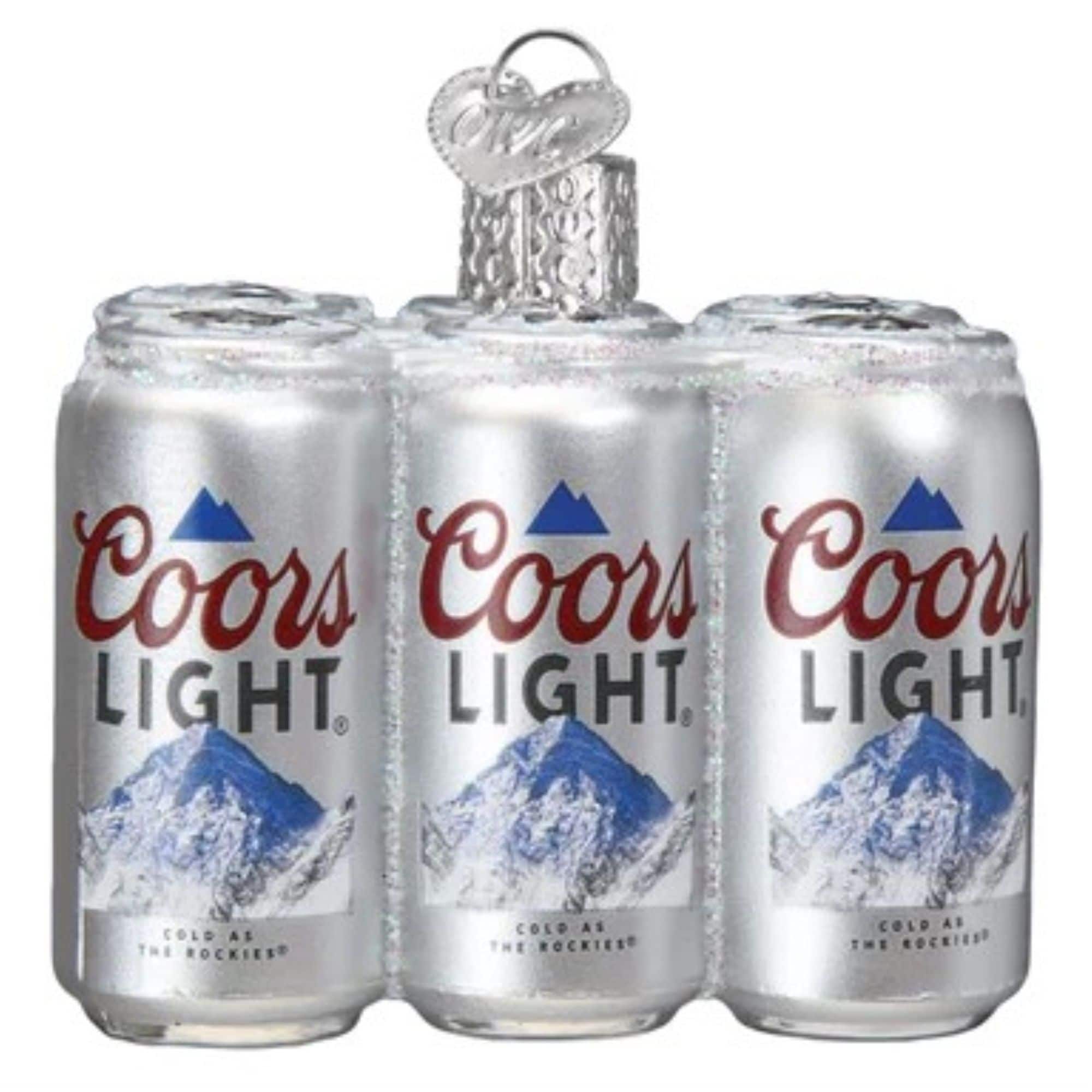 Old World Christmas 729343325624 Glass Blown Ornament for Christmas Tree - Coors Light Six Pack