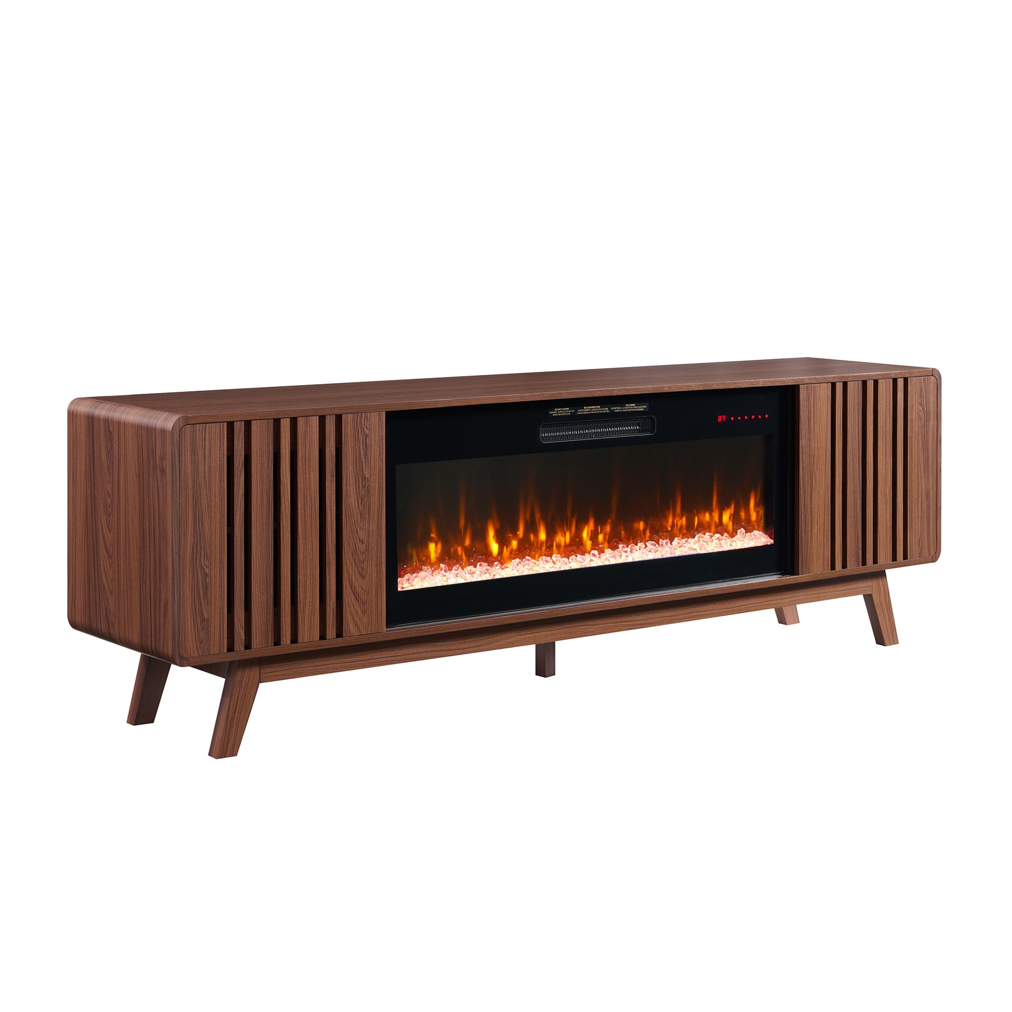 EdenDirect 42.5-in W x 18.5-in H Brown Electric Fireplace Insert
