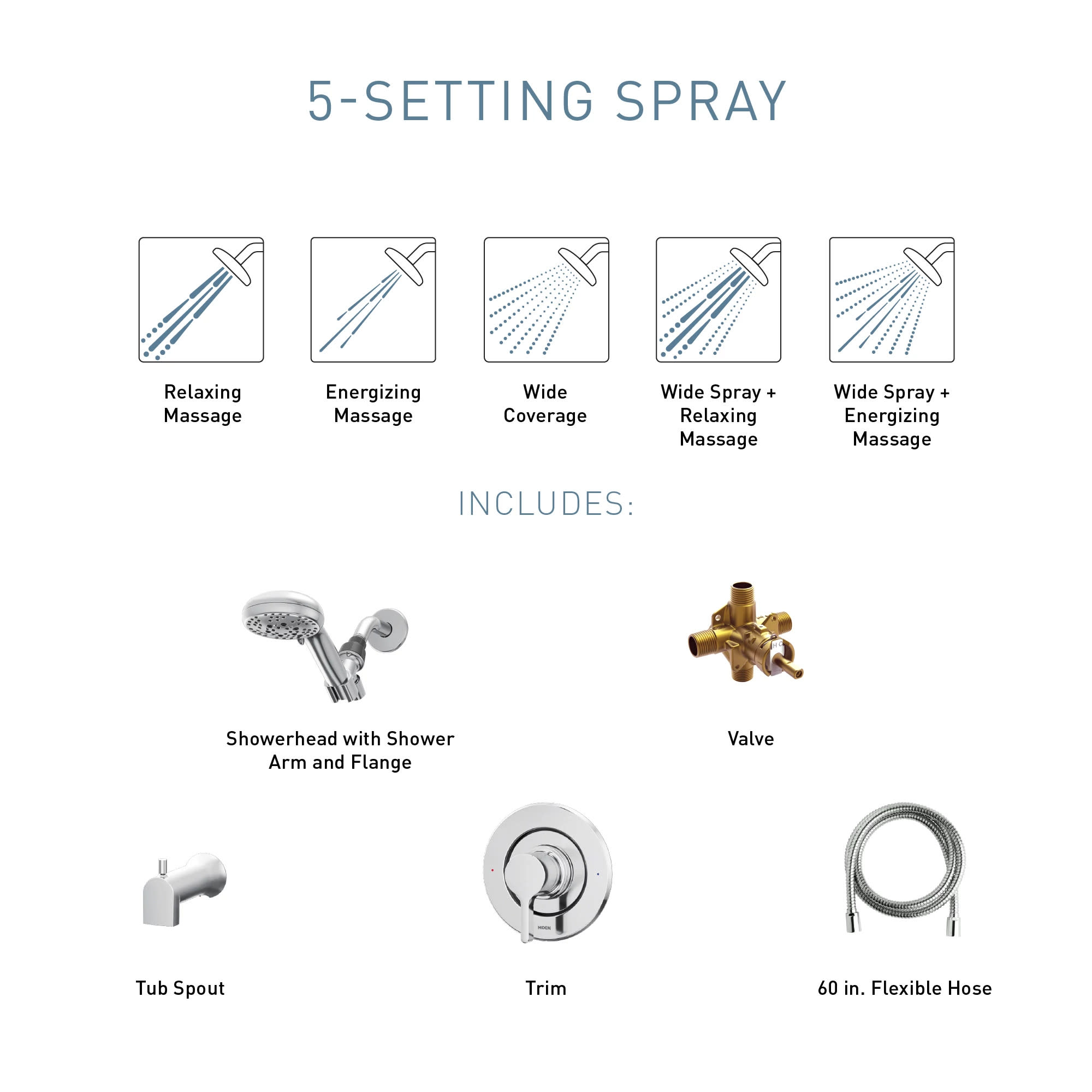 Moen 82775SRN Tub-Shower-Faucets - View #4