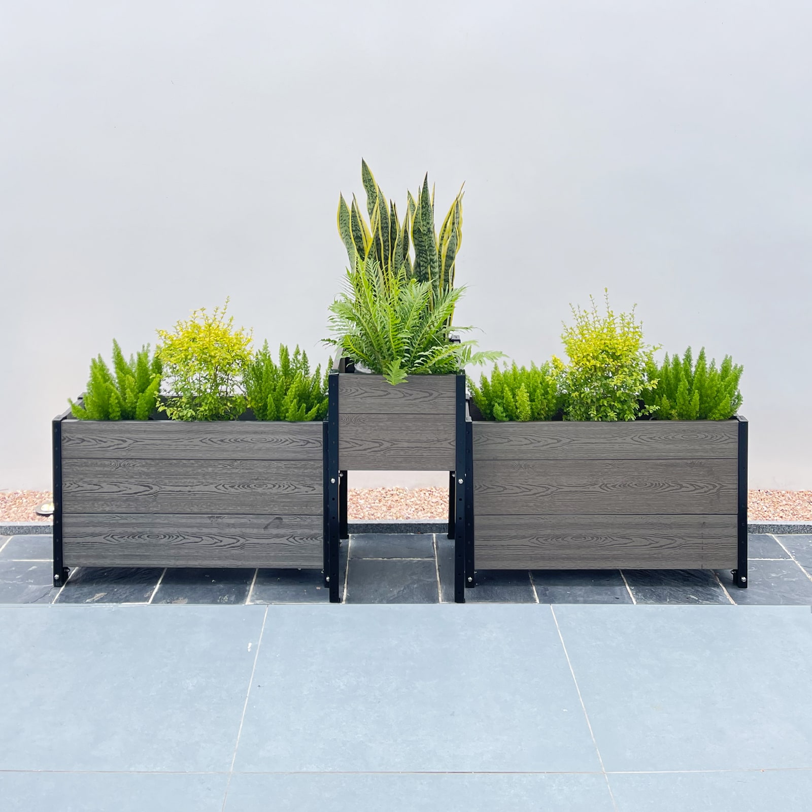 Everbloom K2219G 19-Inches W x 89-Inches L x 28-Inches H Elevated Gray Composite Raised Garden Bed