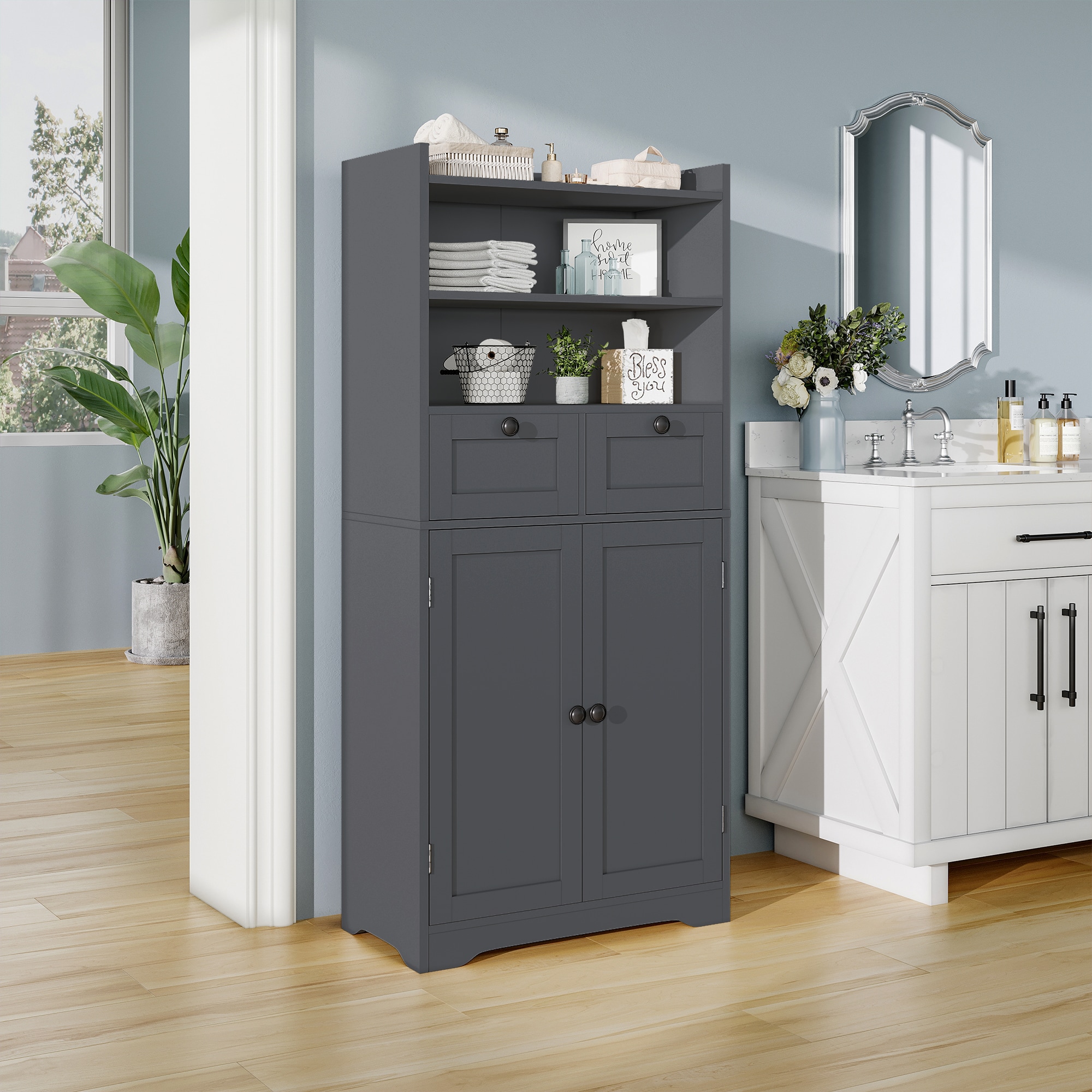 VOUA SAF-JDRYRB-WHCK Linen-Cabinets - View #4
