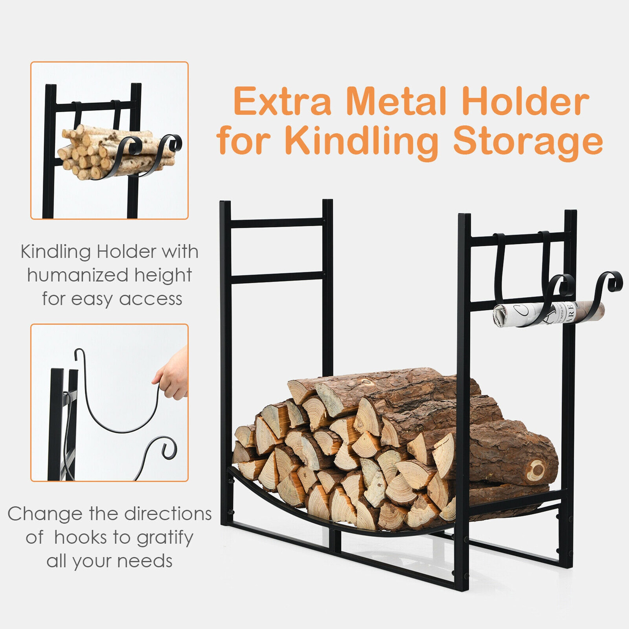 Goplus OP70816 Firewood-Storage - View #5