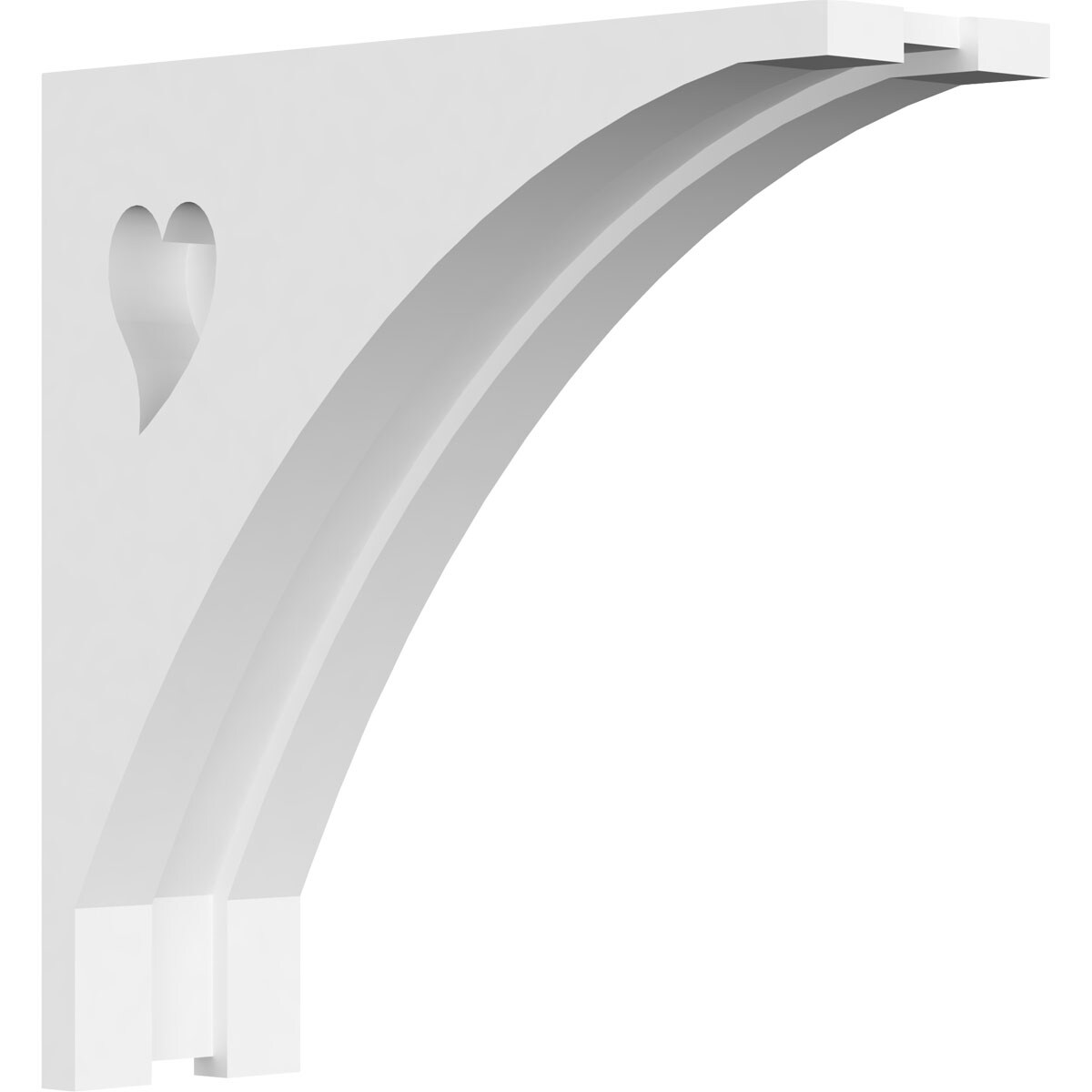 Ekena Millwork CORP01X06X06WN 1.875-in x 6-in x 6-in Winston Unfinished White PVC Paintable Corbel