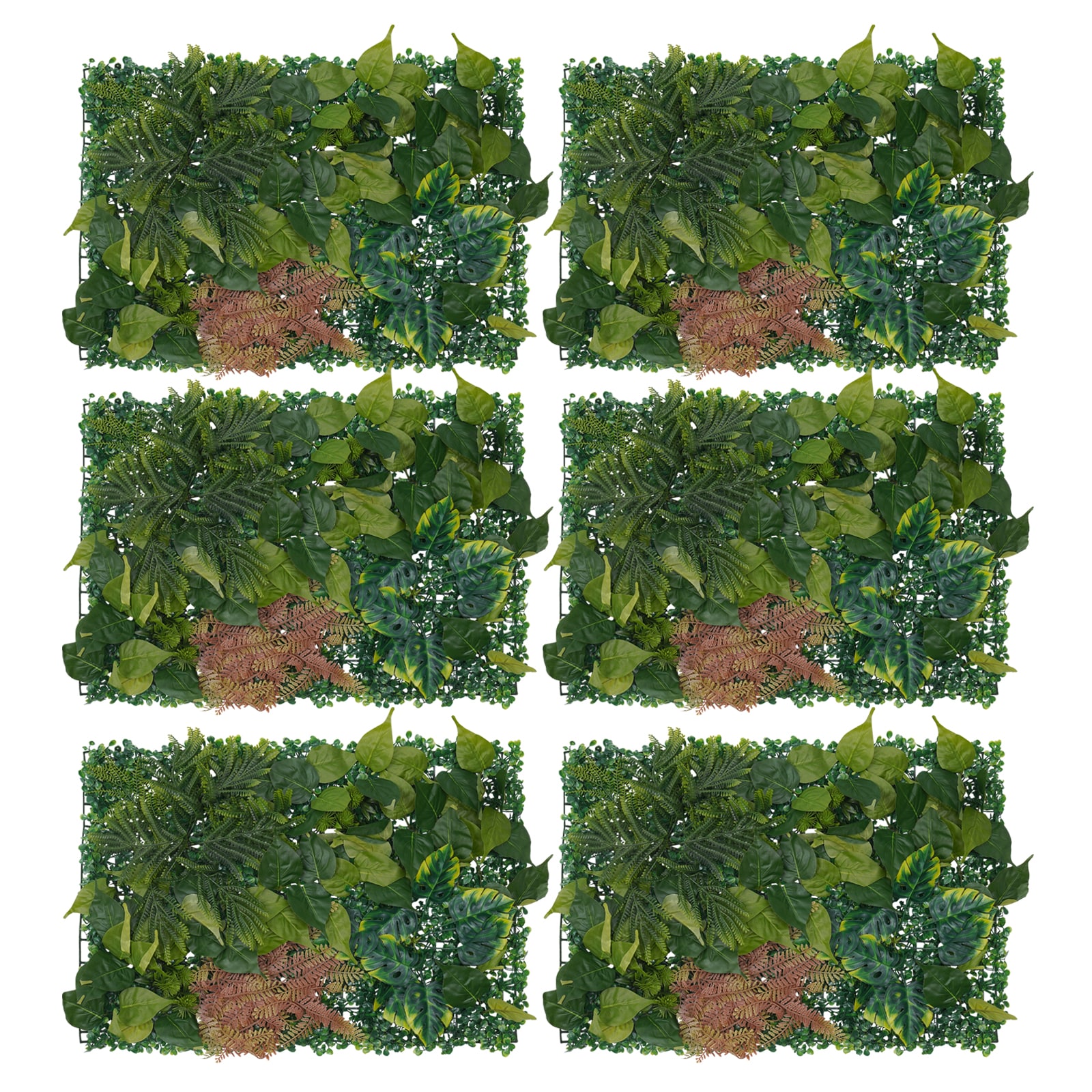CNCEST YLYODR3UWDZJ8 23.6-Inches W x 15.7-Inches H 6PCS Grass Wall Artificial For Yard Leaf Garden Trellis