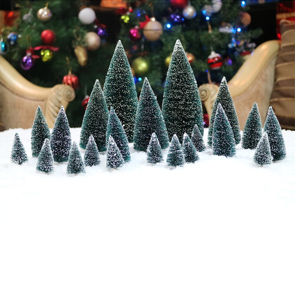 Ferme d'arbres de Noël Carole Towne illuminée DEL pour village NM