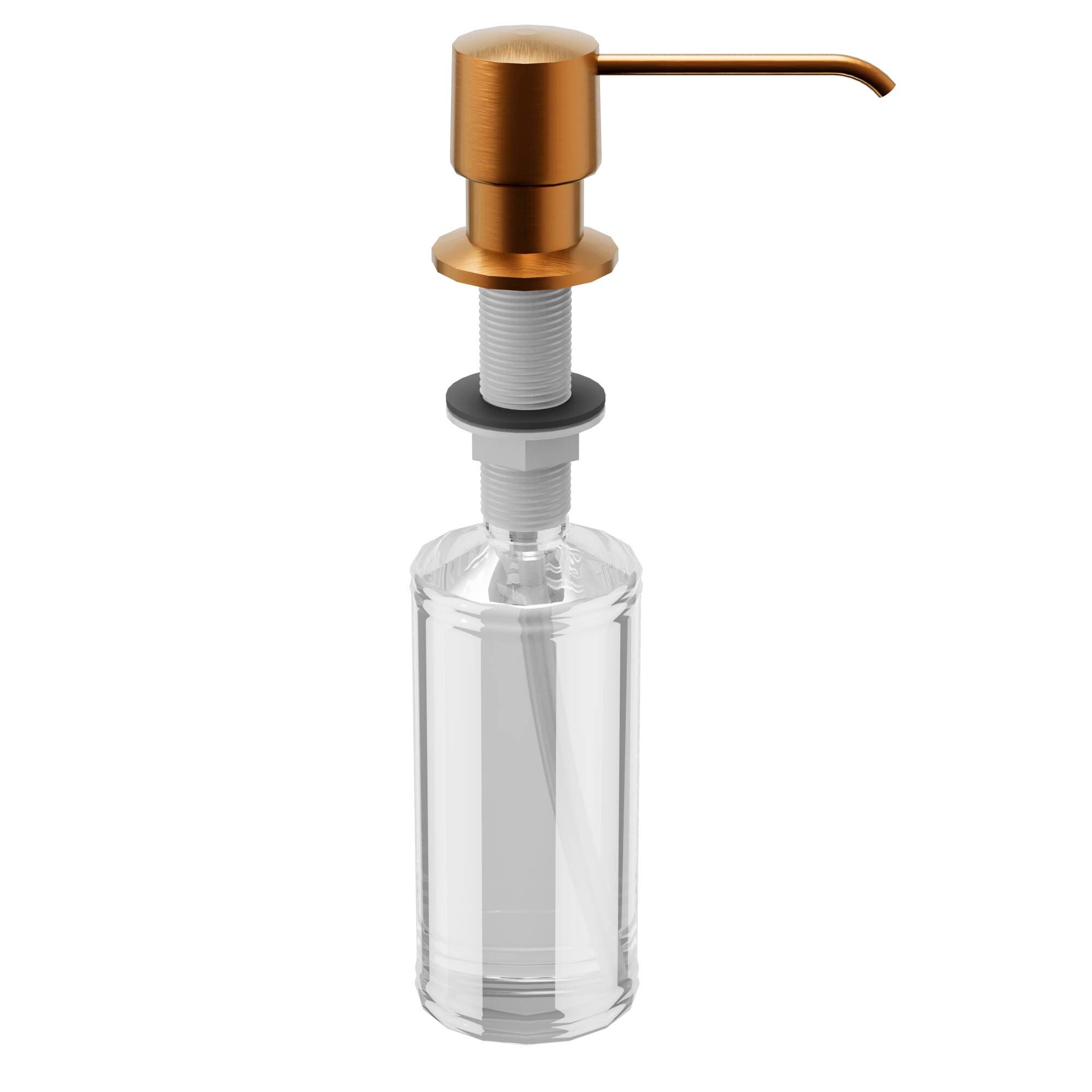 Karran SD25BC Brushed Copper 12-oz. Capacity Deck-mount Soap and Lotion Dispenser