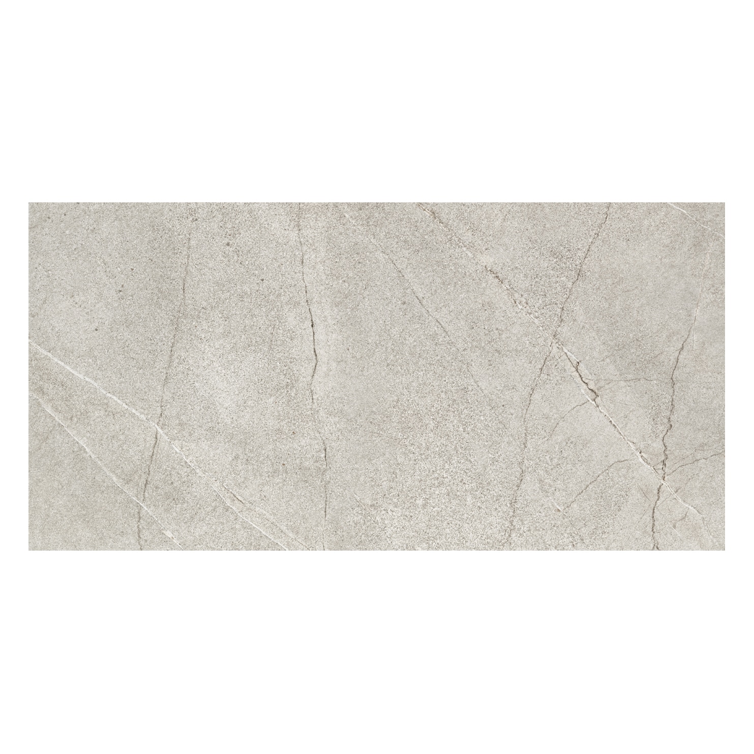 Artmore Tile Sample - Tavian Silver Gray 4-in x 8-in Satin Porcelain Marble look Floor and Wall Tile