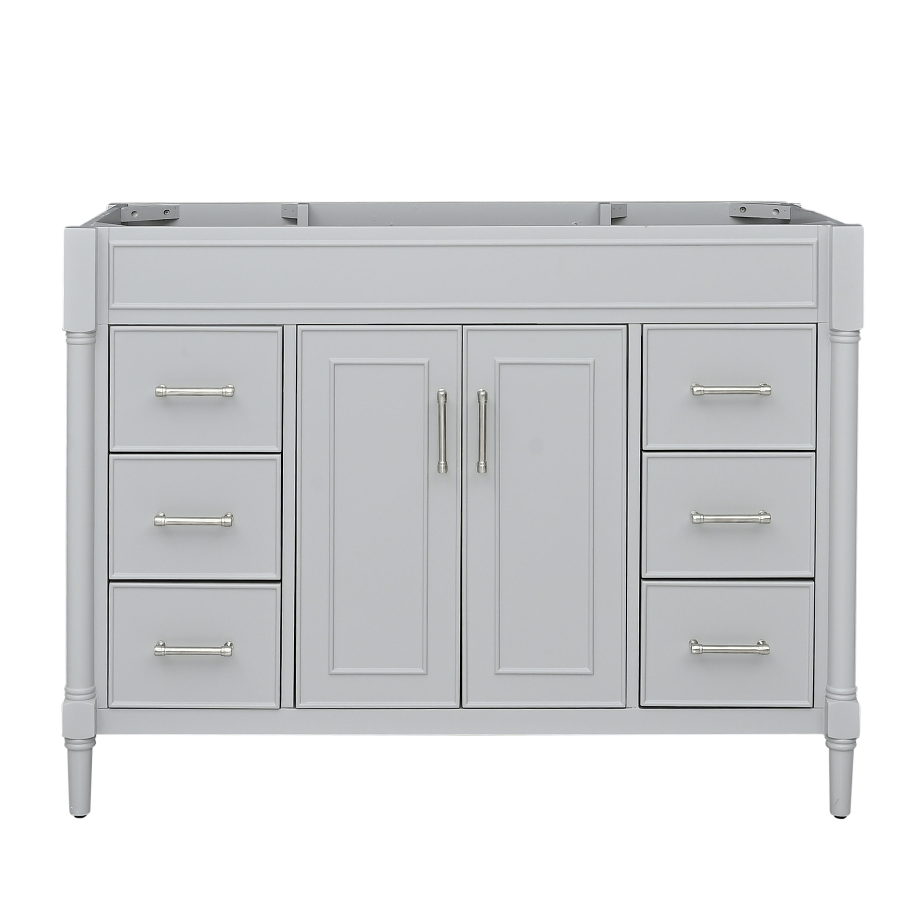 Avanity BRISTOL-V48-LG Bristol 48-in Light Gray Bathroom Vanity Base Cabinet without Top