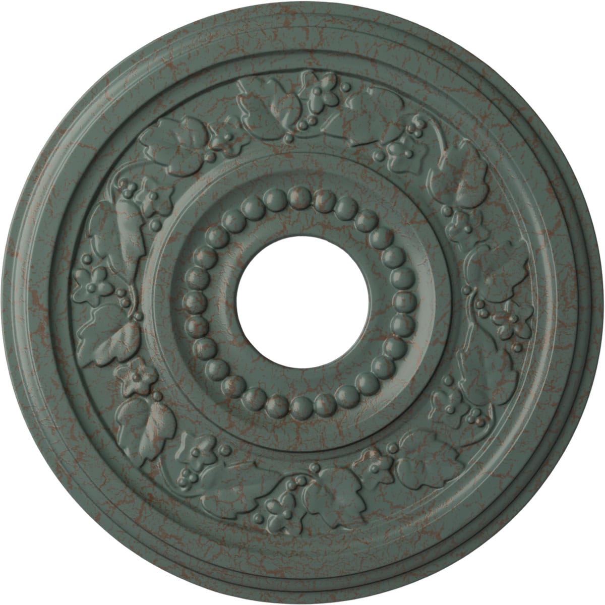 Ekena Millwork CM16GNCBC Genevieve 16.125-in W x 16.125-in L Painted Cloud Burst Crackle Polyurethane Whole Ceiling Medallion