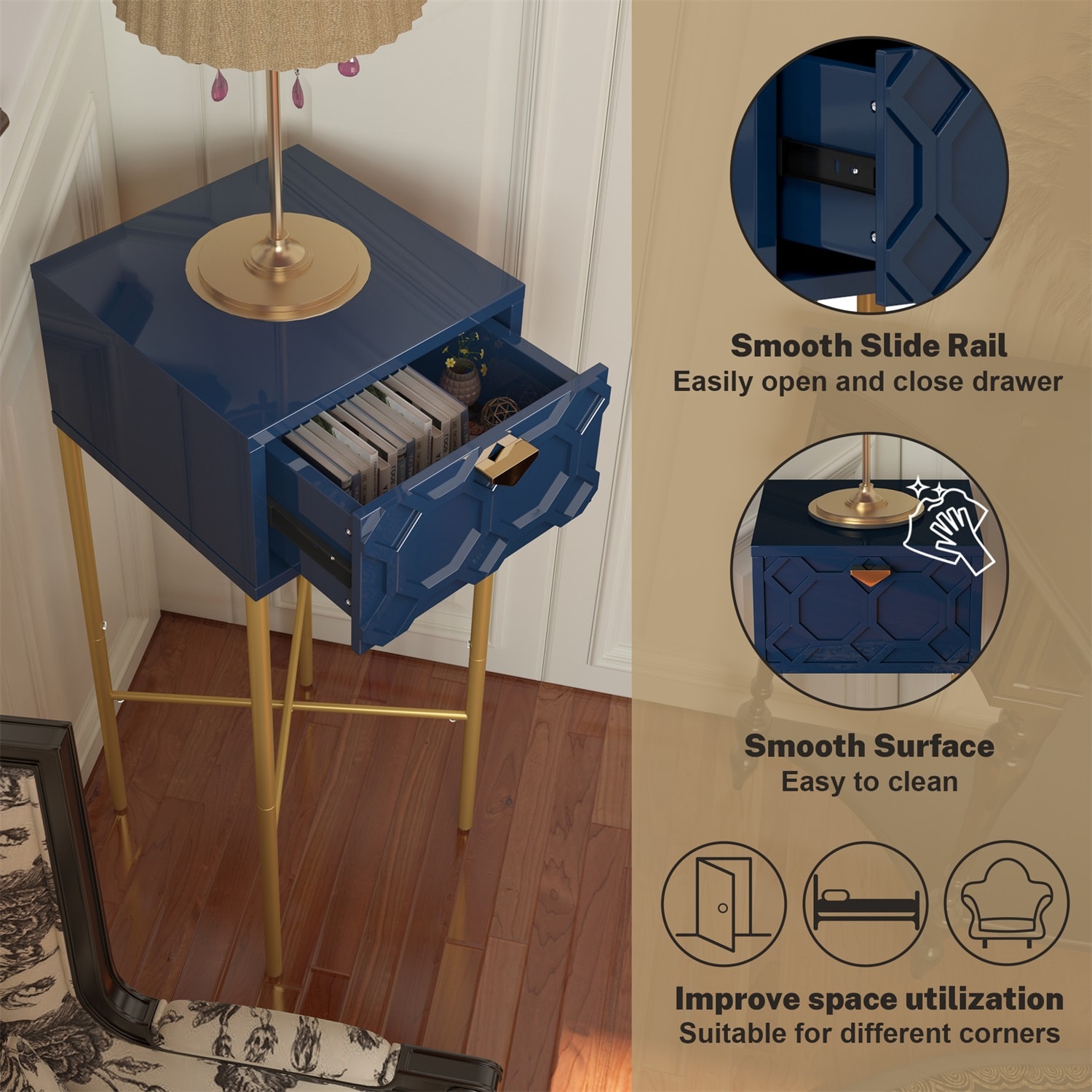 Mondawe MO-CN1-BL End-Tables - View #3