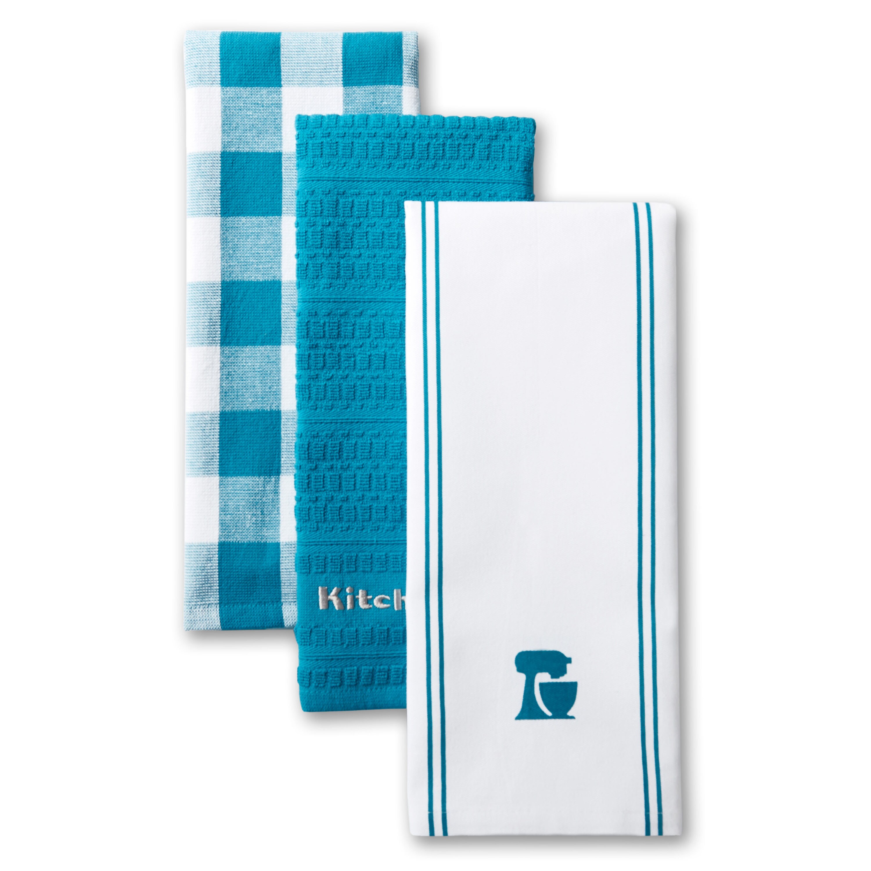 KitchenAid 3-Pack Cotton Plaid Any Occasion Kitchen Towel Set in