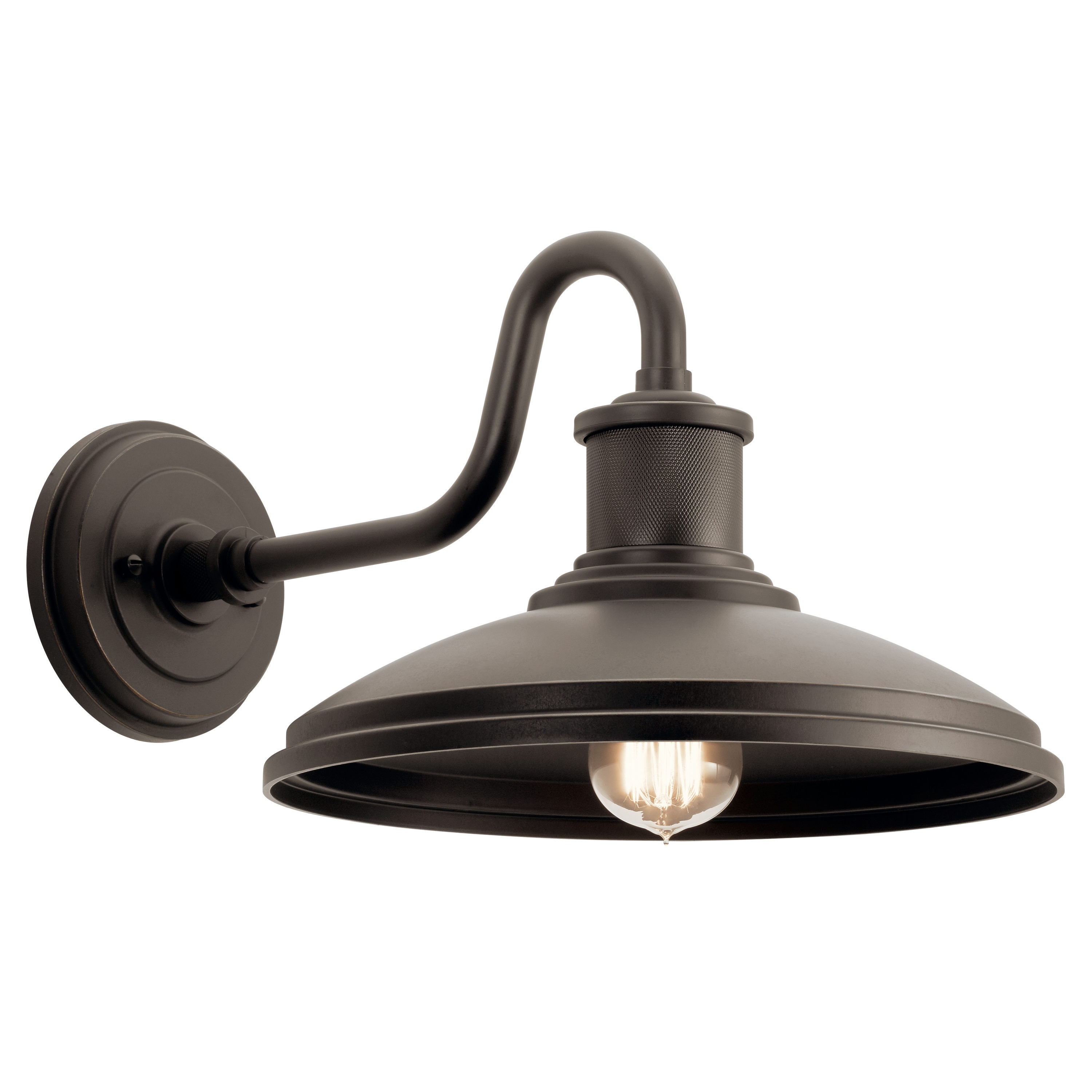 Kichler 49980OZ Allenbury 1 -Light 9-in H Bronze Hardwired Outdoor Wall Light