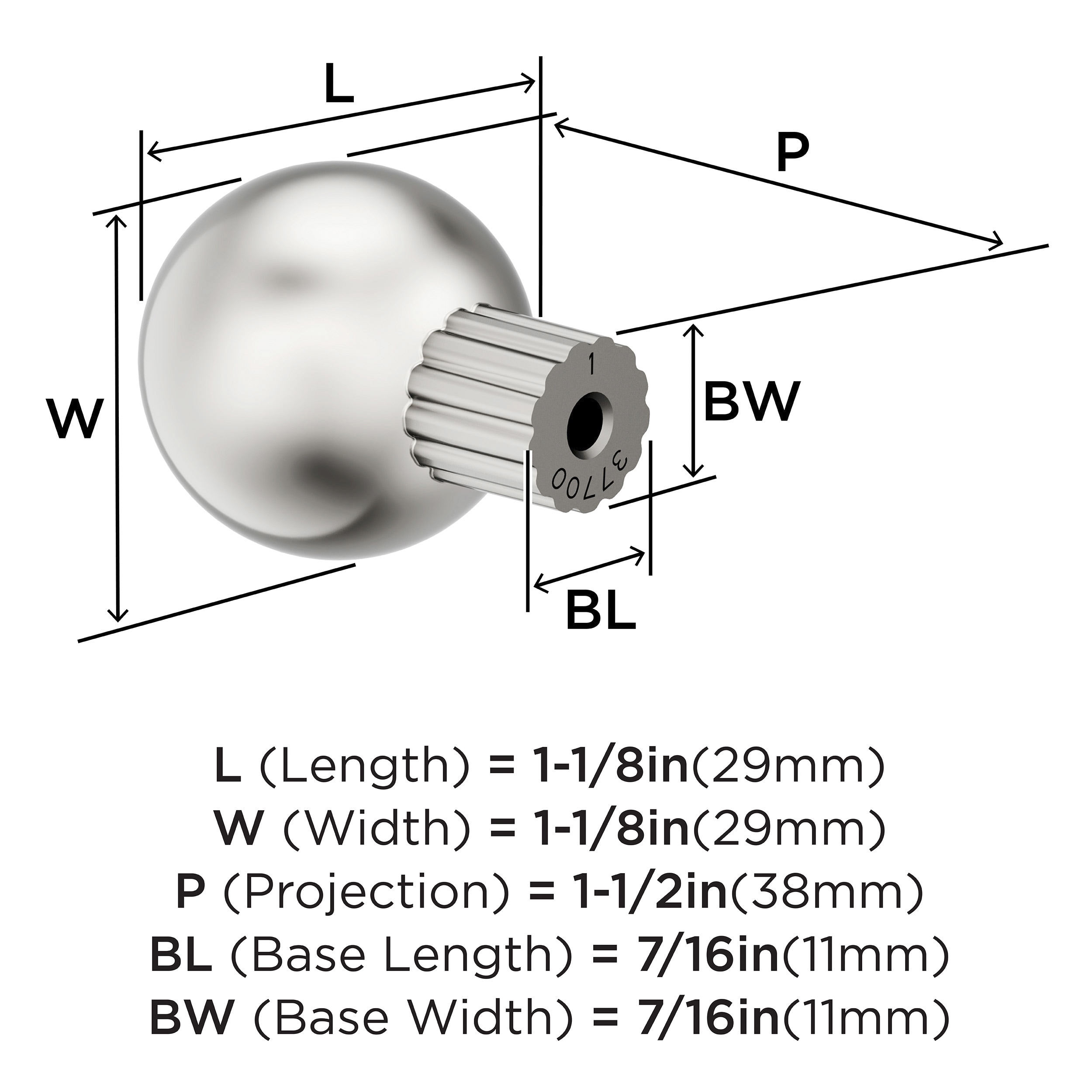 Amerock BP37700PN Cabinet-Knobs - View #4