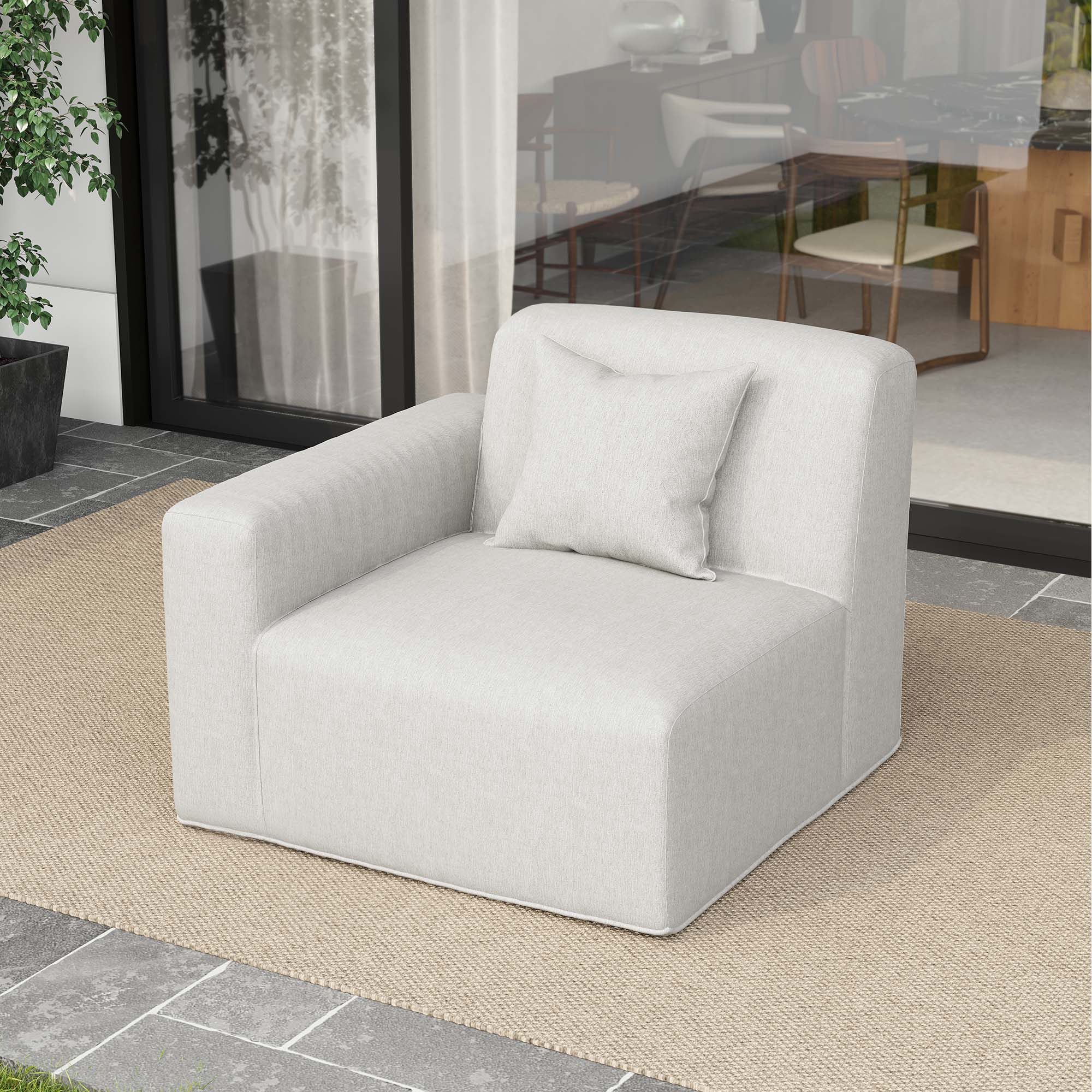 Dreamsidea LS-OP01-LAC-L GRA Patio-Sofas-Daybeds - View #3