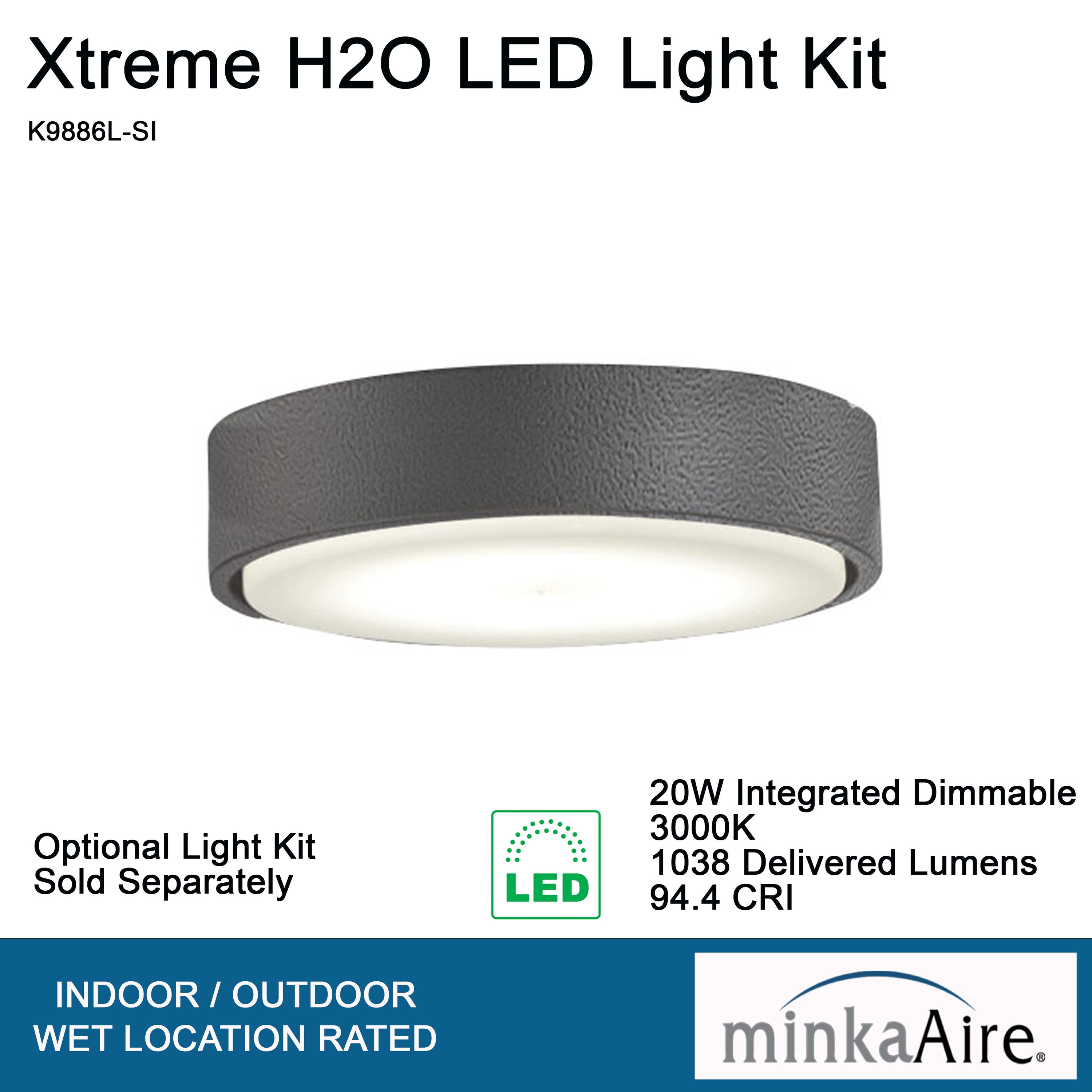 Minka Aire K9886L-SI Ceiling-Fan-Blade-Arms - View #2