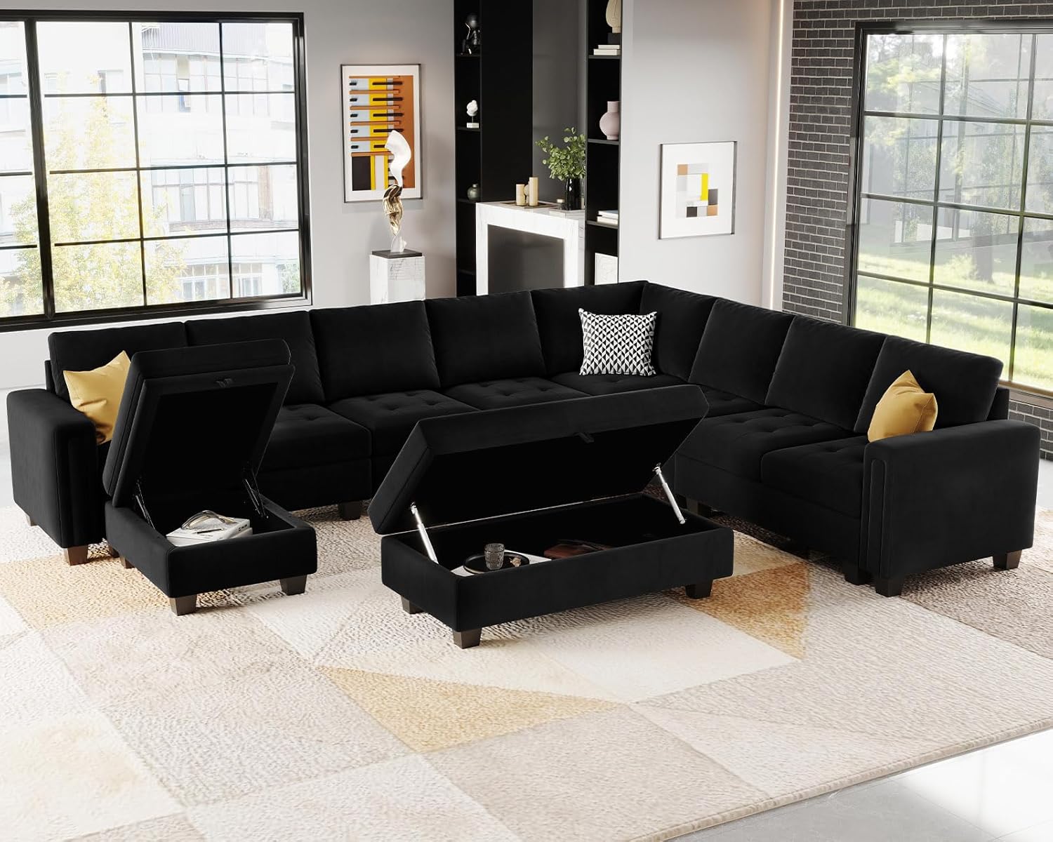 Belffin BF067-A3BCDEF-BLACK futons - View #4