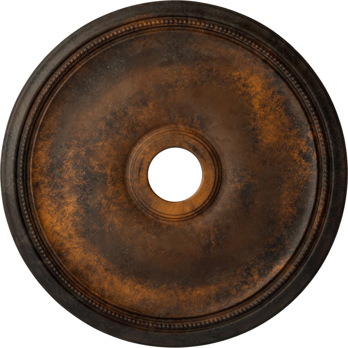 Ekena Millwork CM24THRUS Theia 24-in W x 24-in L Painted Rust Polyurethane Whole Ceiling Medallion