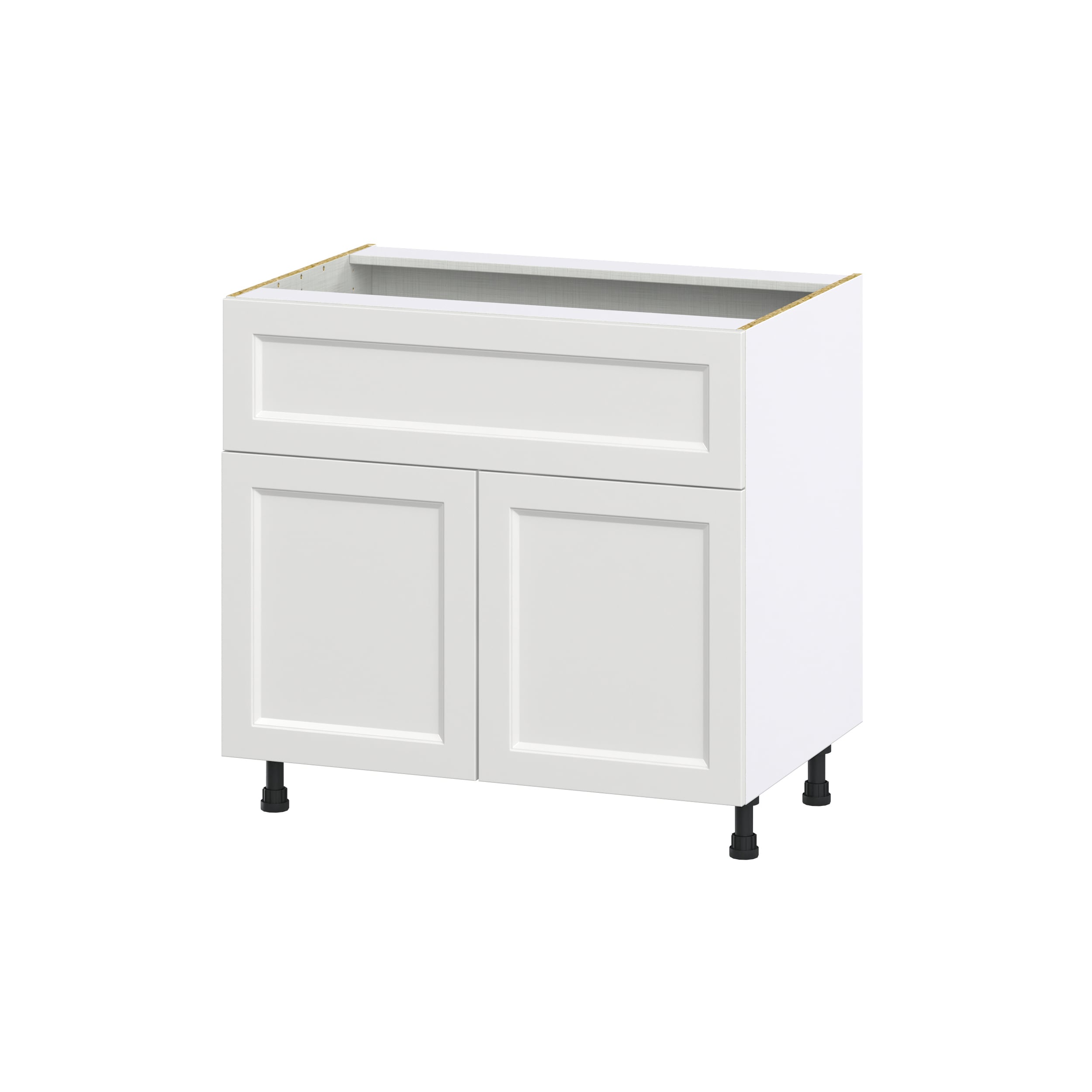 Hugo&Borg DSBCT36A-RI Riviera 36-in W x 34.5-in H x 24-in D Bright White Base Fully assembled Cabinet (Recessed Panel Shaker)