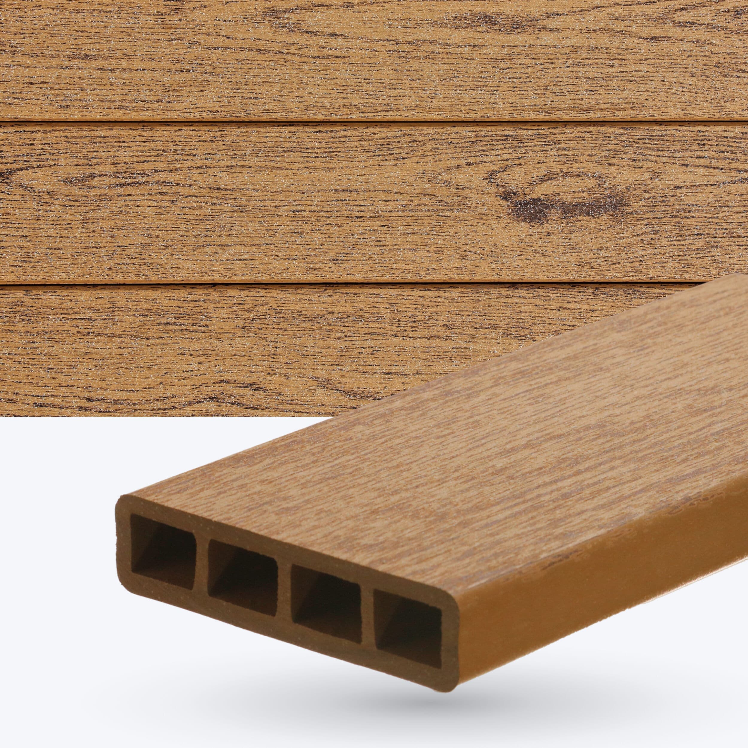 DuxxBak DX-IDHD-144CC-S4S I.Dekk HD 1-in x 6-in x 16-ft Copper Canyon Square Composite Deck board