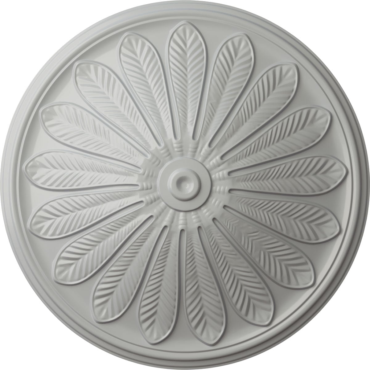 Ekena Millwork CM25BRFRF Brontes 25.5-in W x 25.5-in L Painted Frost Polyurethane Whole Ceiling Medallion