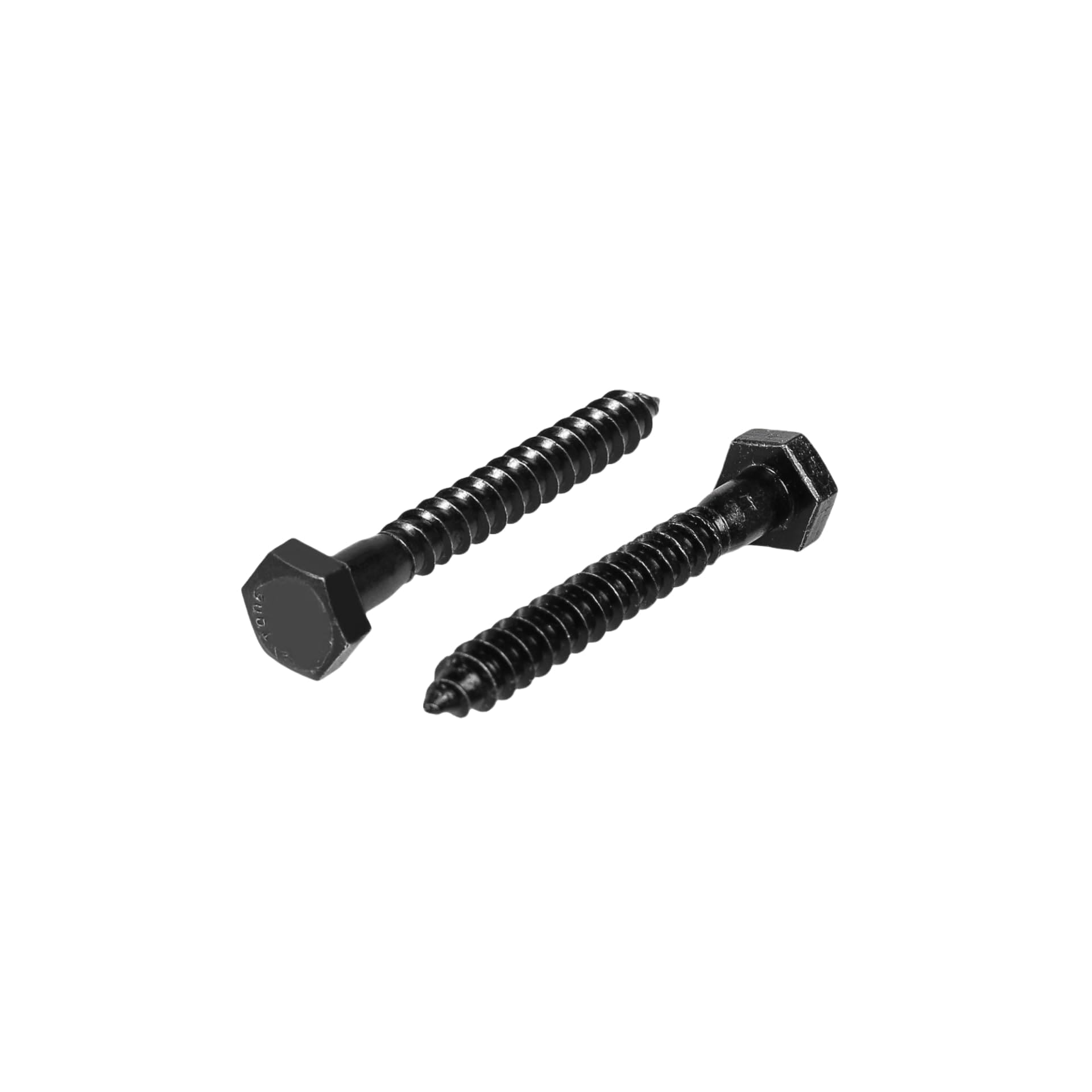 KIWDZFU 1/4 in by 2 in Hex Head Lag Screws Black Oxide Finish 25 Pieces High Strength Steel Wood Screws durable home and garden accessory #LKI0818A1875