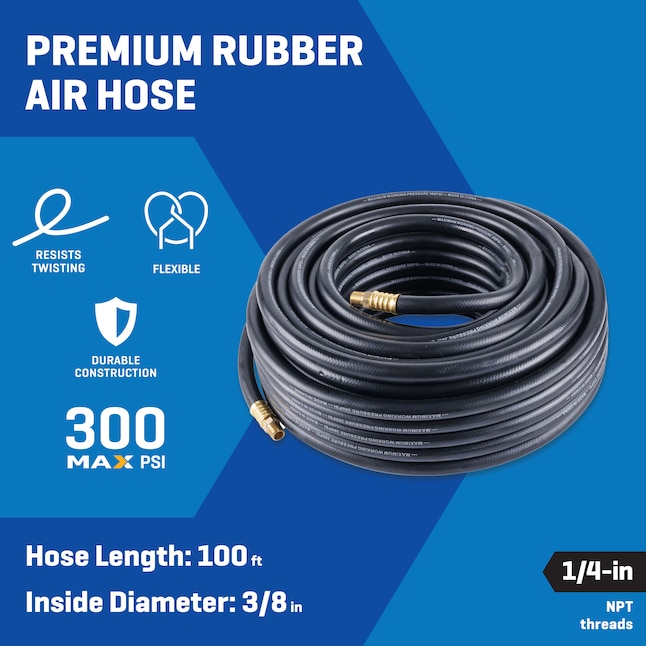Kobalt 3/8-in x 100-ft Premium Rubber Air Hose in the Air
