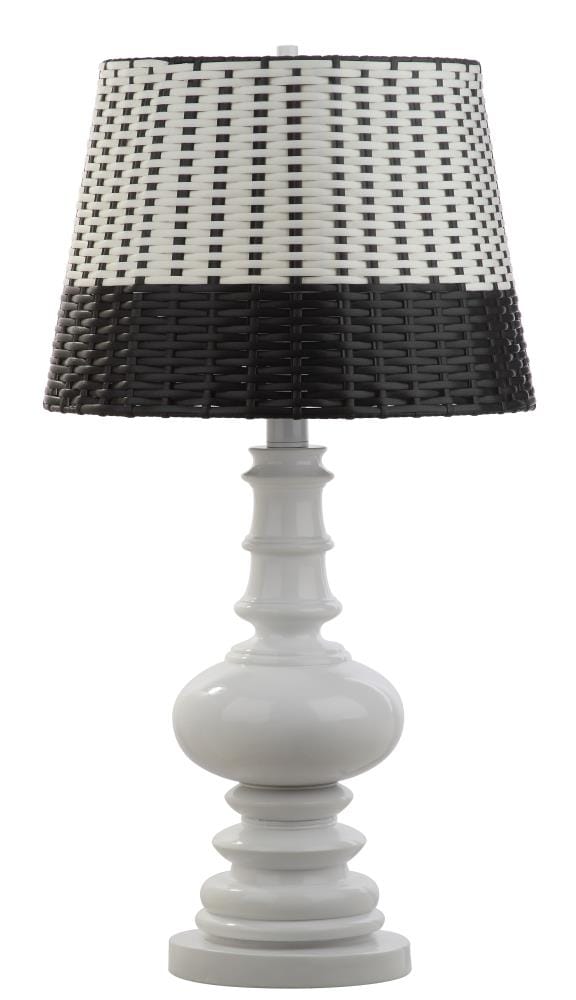 Safavieh TBL4062B Macen 33-in White LED Rotary Socket Table Lamp with Plastic Shade