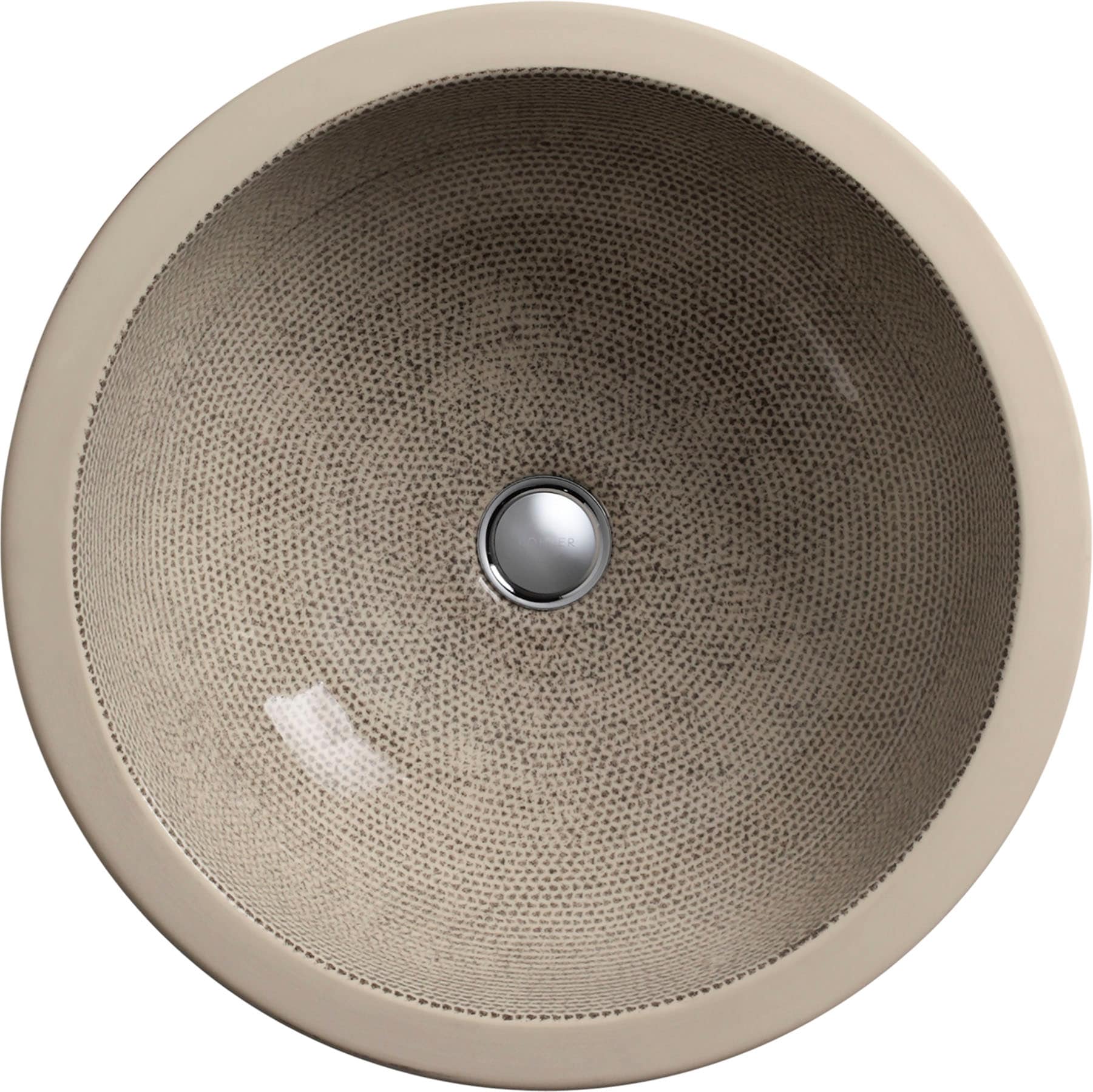 KOHLER 2349-HV Artist Edition Camber Vitreous china Undermount Round Traditional Boucle Tweed Bathroom Sink ( 16.125-Inches x 16.125-Inches )