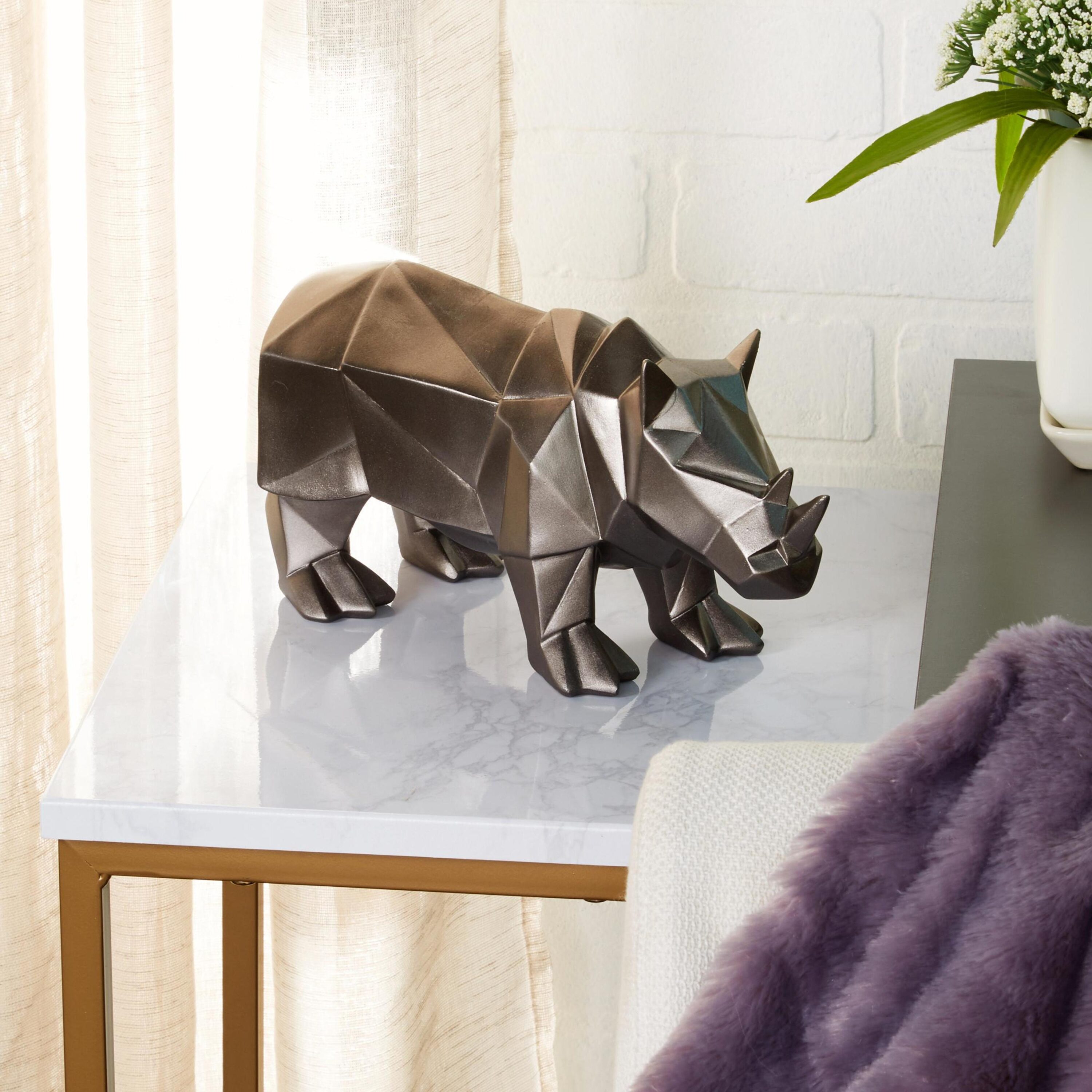 CosmoLiving by Cosmopolitan 79960 Silver Stone Modern Sculpture