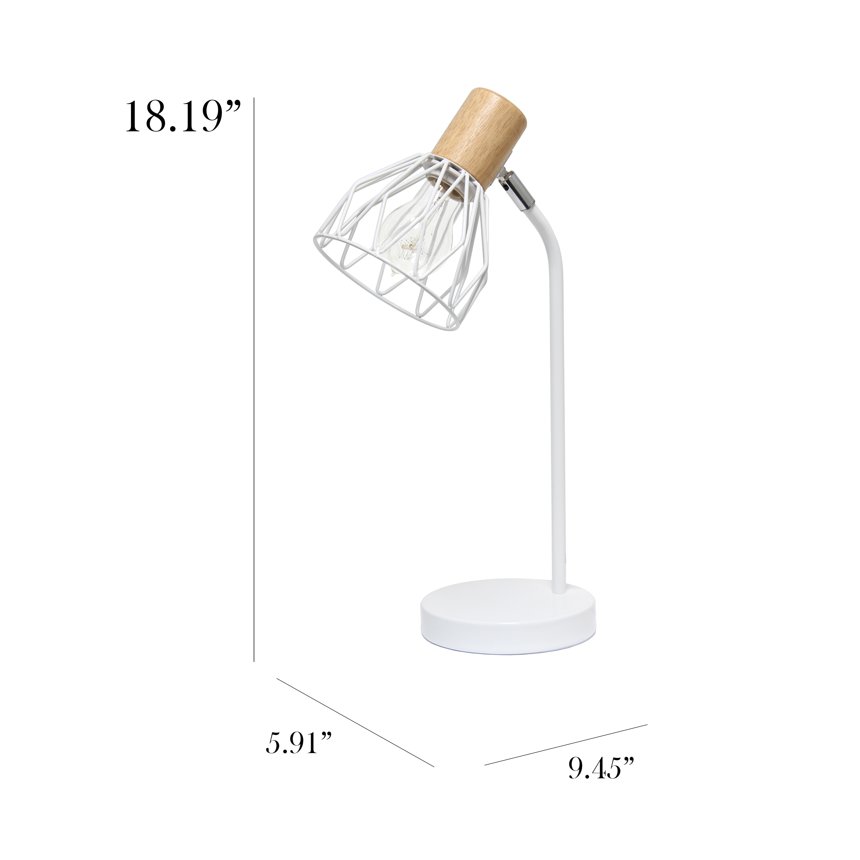 Simple Designs LD2022-WHT Desk-Table-Lamps - View #3