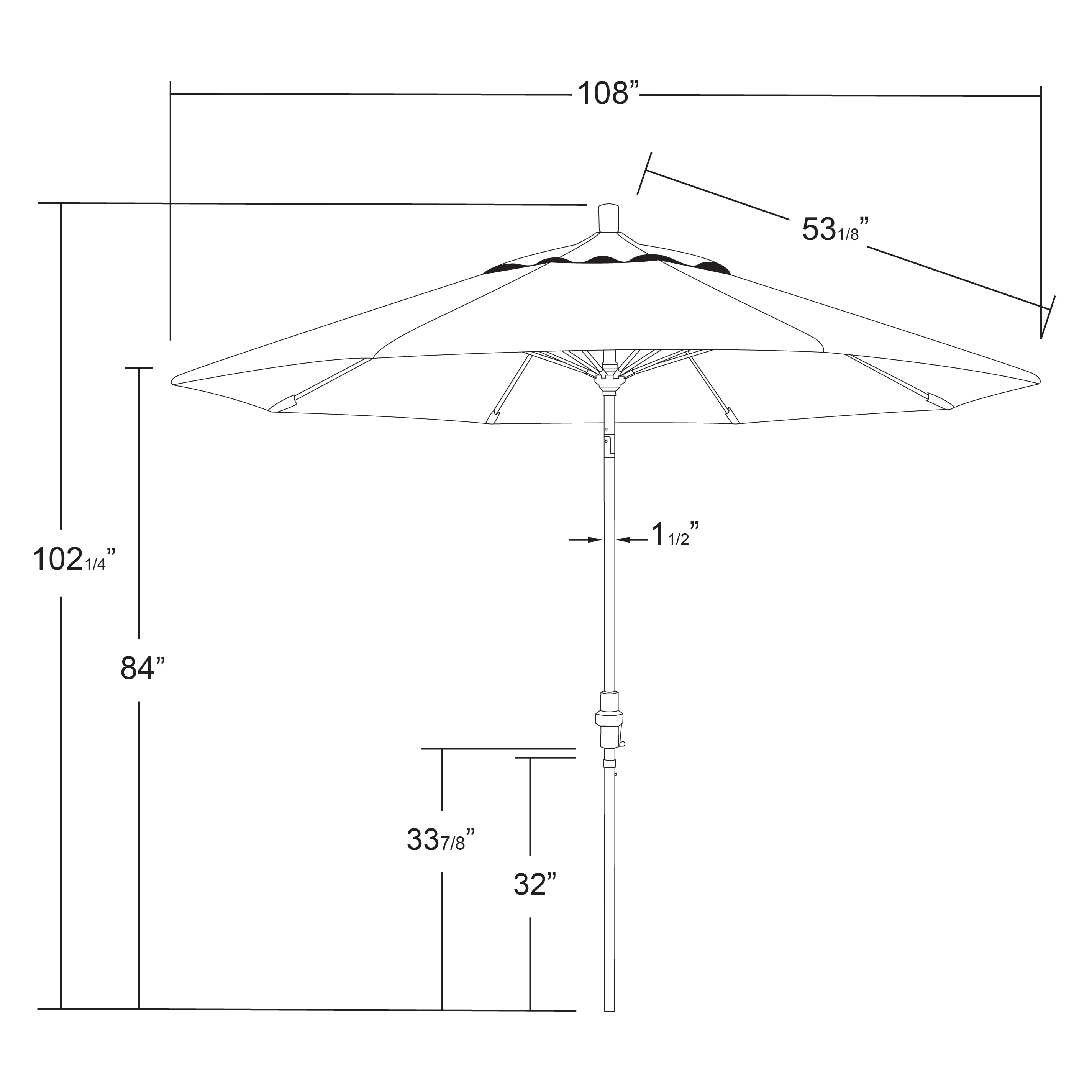 California Umbrella GSCUF908705-5422 Umbrellas-2 - View #7