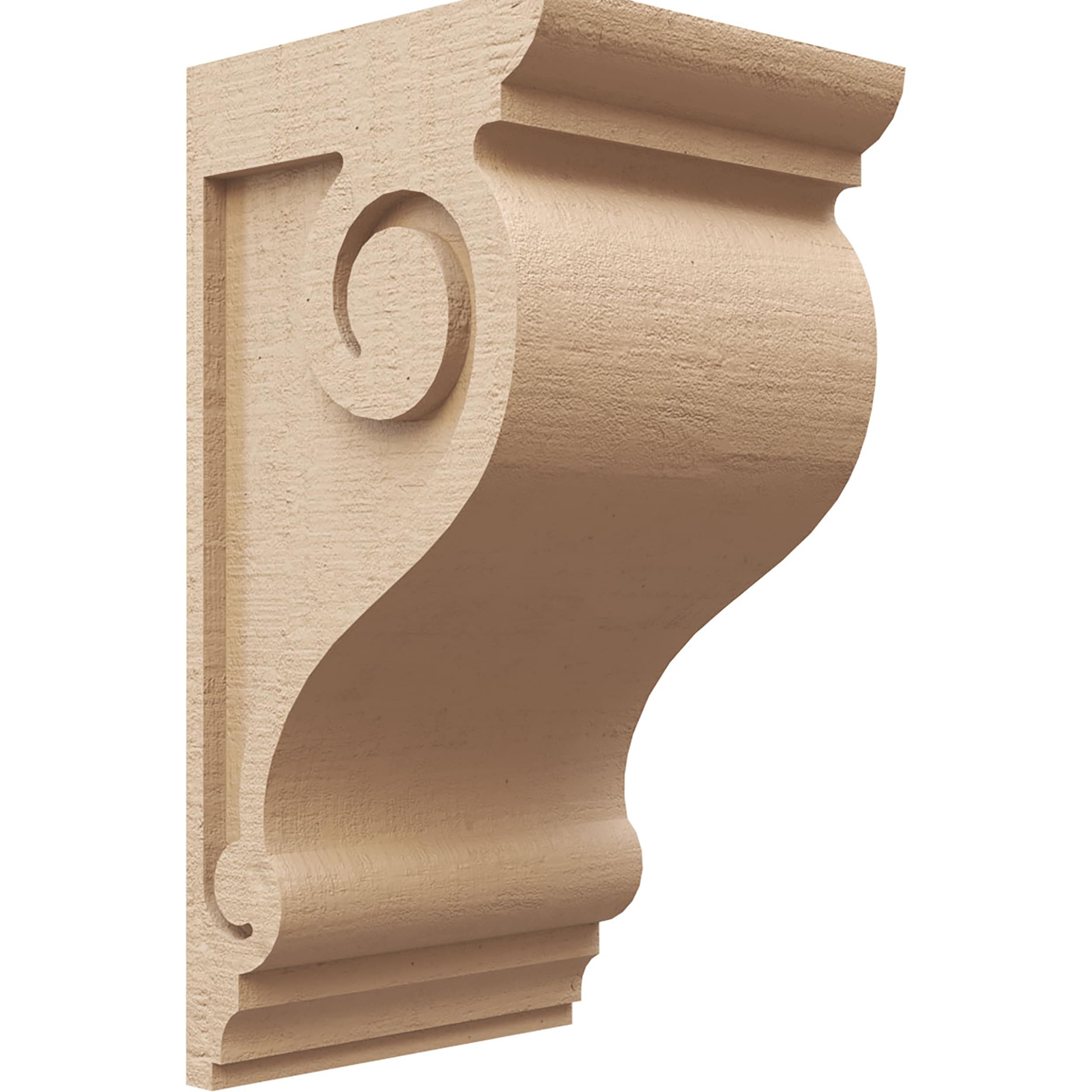 Ekena Millwork 9-in x 9-in x 18-in Rough Cedar Woodgrain TimberThane Primed Urethane Paintable/Stainable Corbel #CORU09X09X18SCRRCPR