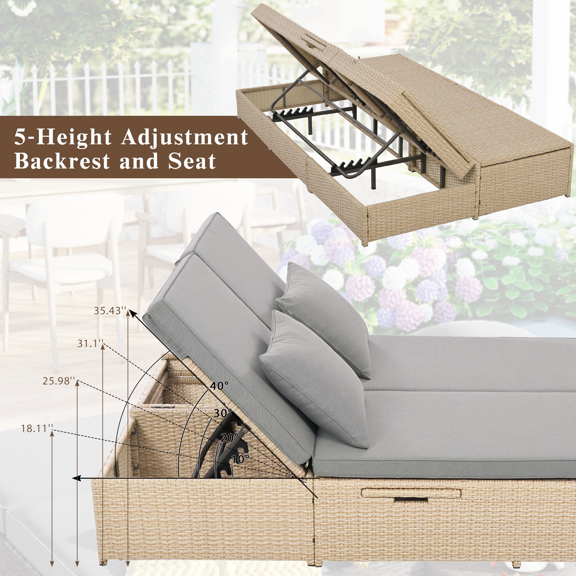 Forclover MONMTM14BN Patio-Conversation-Sets - View #3