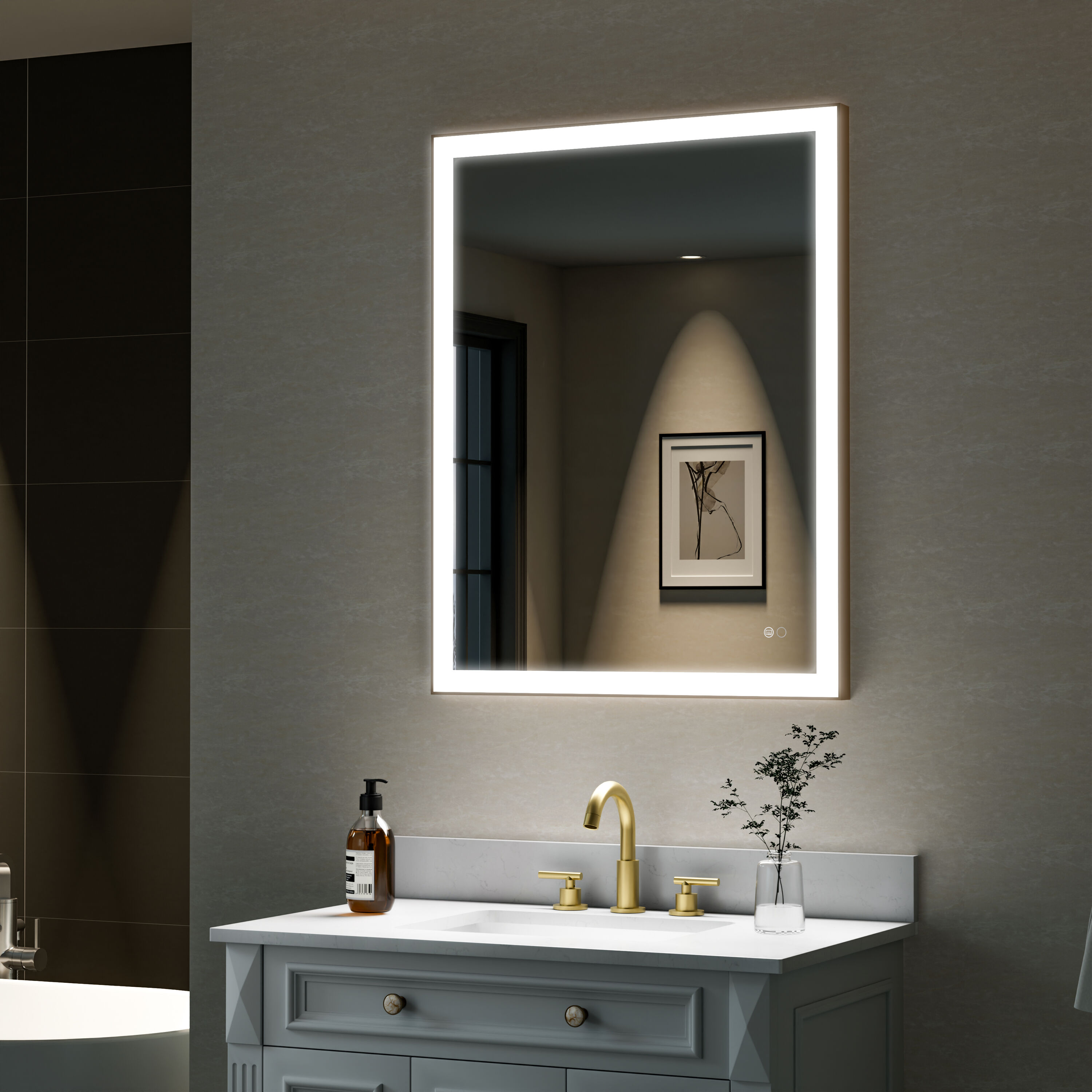 WELLFOR W5FM2836GD Framed-Bath-Mirrors - View #13