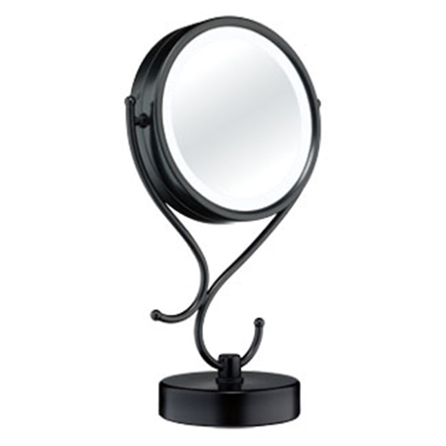 Magnifying Countertop Vanity Mirror, Conair Touch Control Black Matte Double Sided Mirror Test