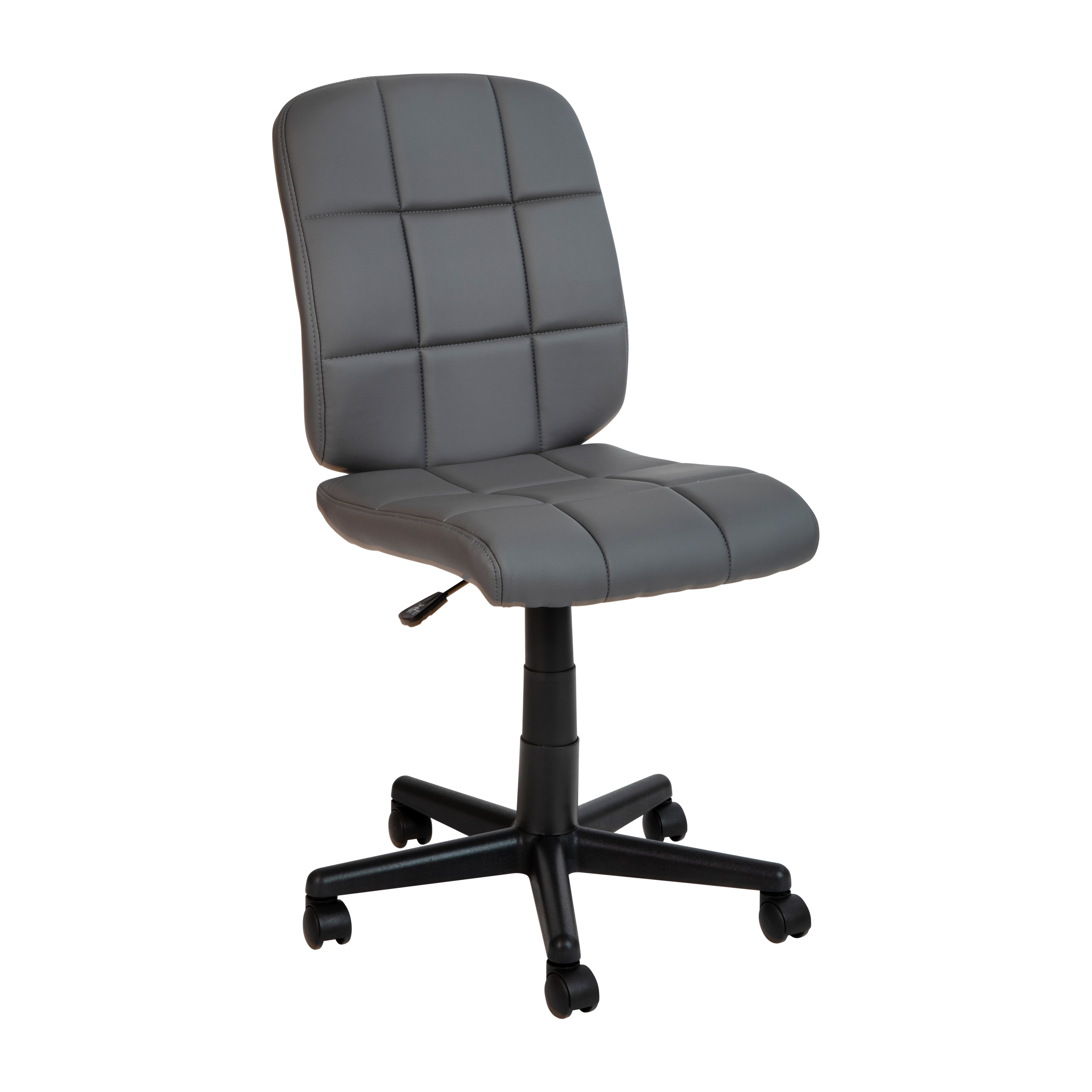 Flash Furniture 889142610298 Clayton Gray Contemporary Adjustable Height Swivel Vinyl Desk Chair