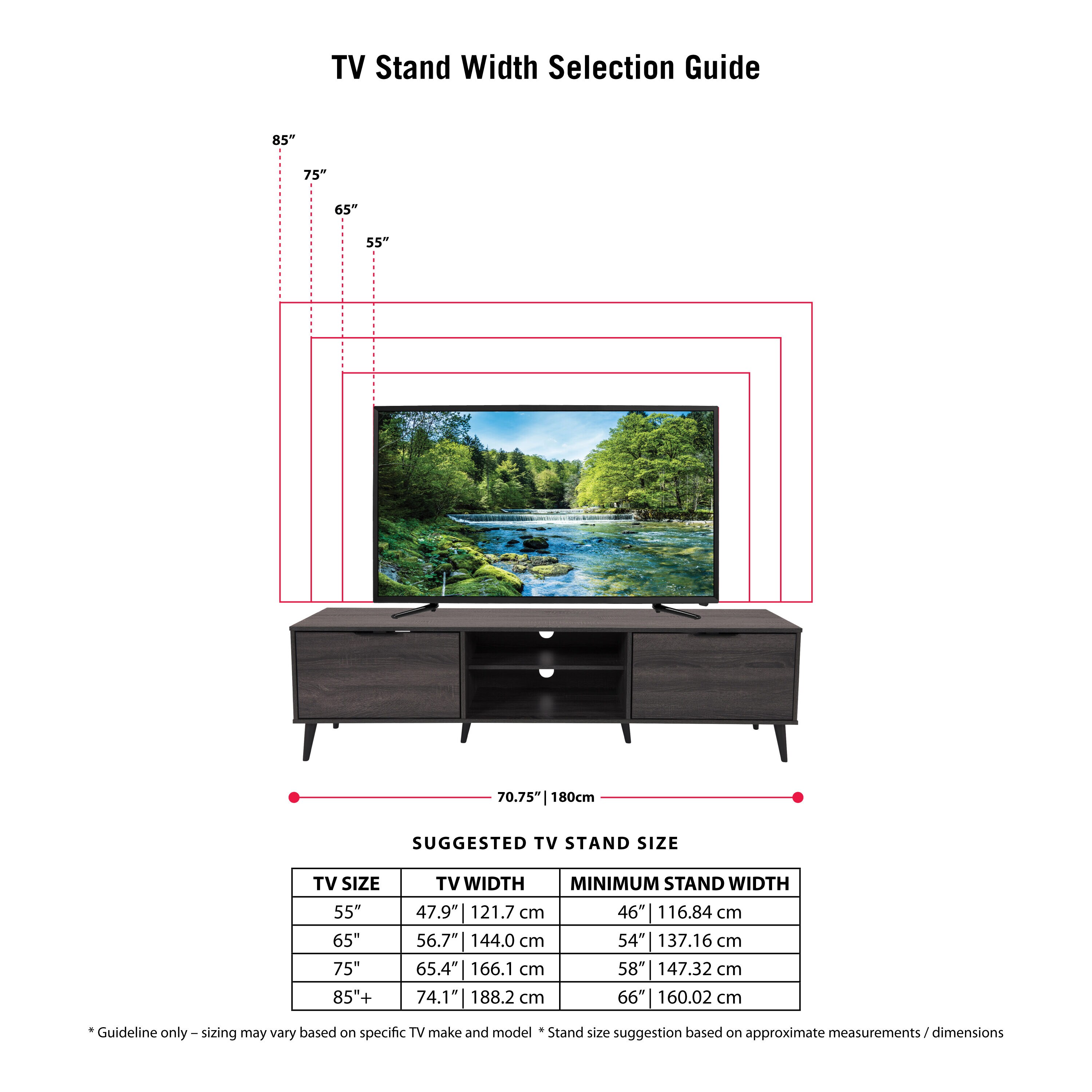 CorLiving Cole Dark Gray TV Stand with Open and Closed Storage for TVs ...